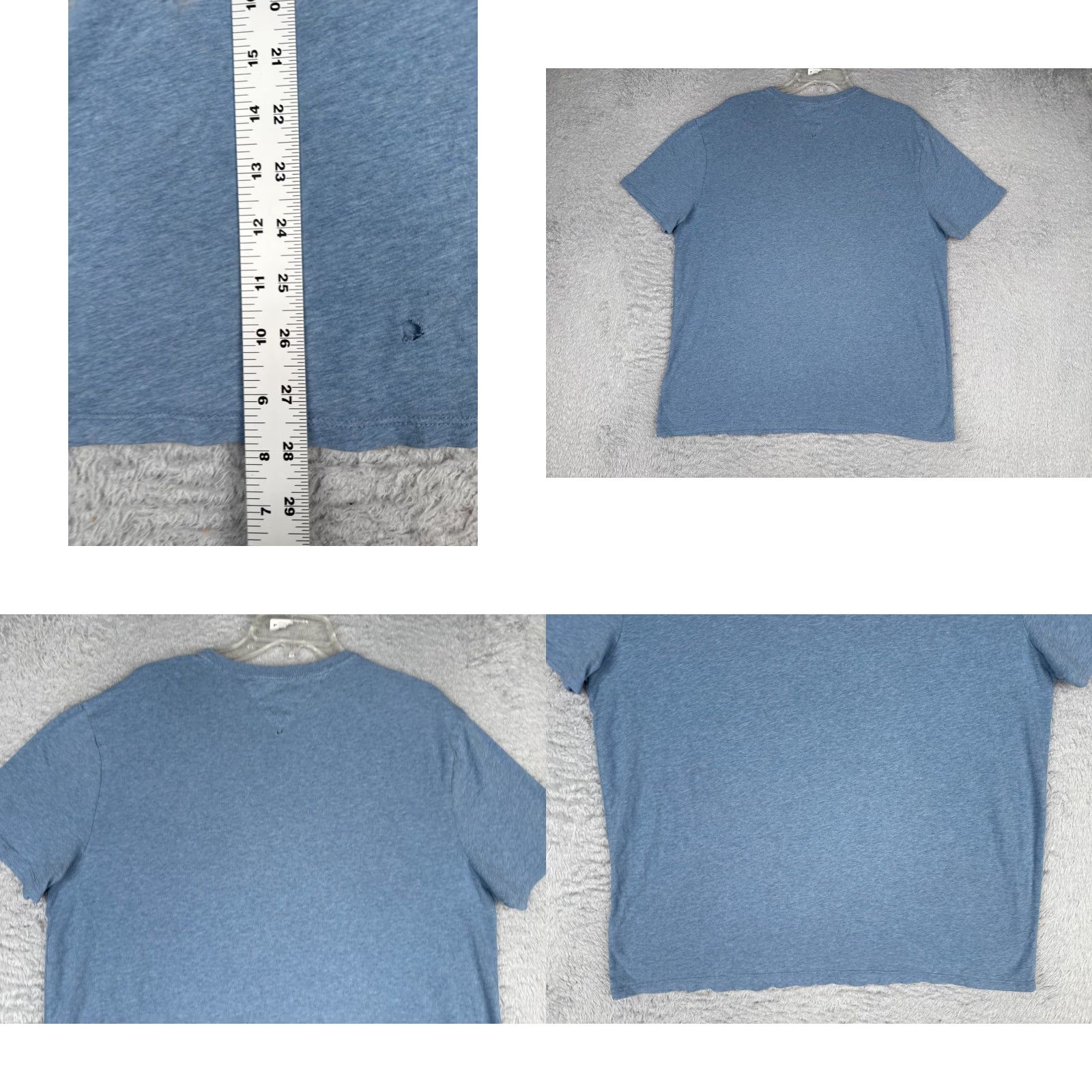 Tommy Hilfiger Tommy Hilfiger Shirt Adult Large Blue 100% Cotton Crew Neck Short Sleeve Size US L / EU 52-54 / 3 - 9 Thumbnail