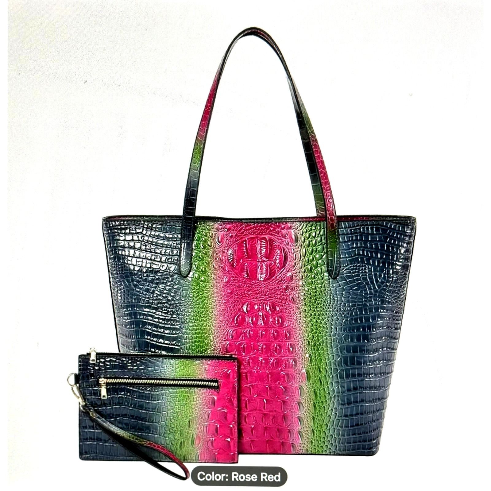 Other Colorblock Gradient Large Shoulder Handbag w/clutch Multi Size ONE SIZE - 2 Thumbnail