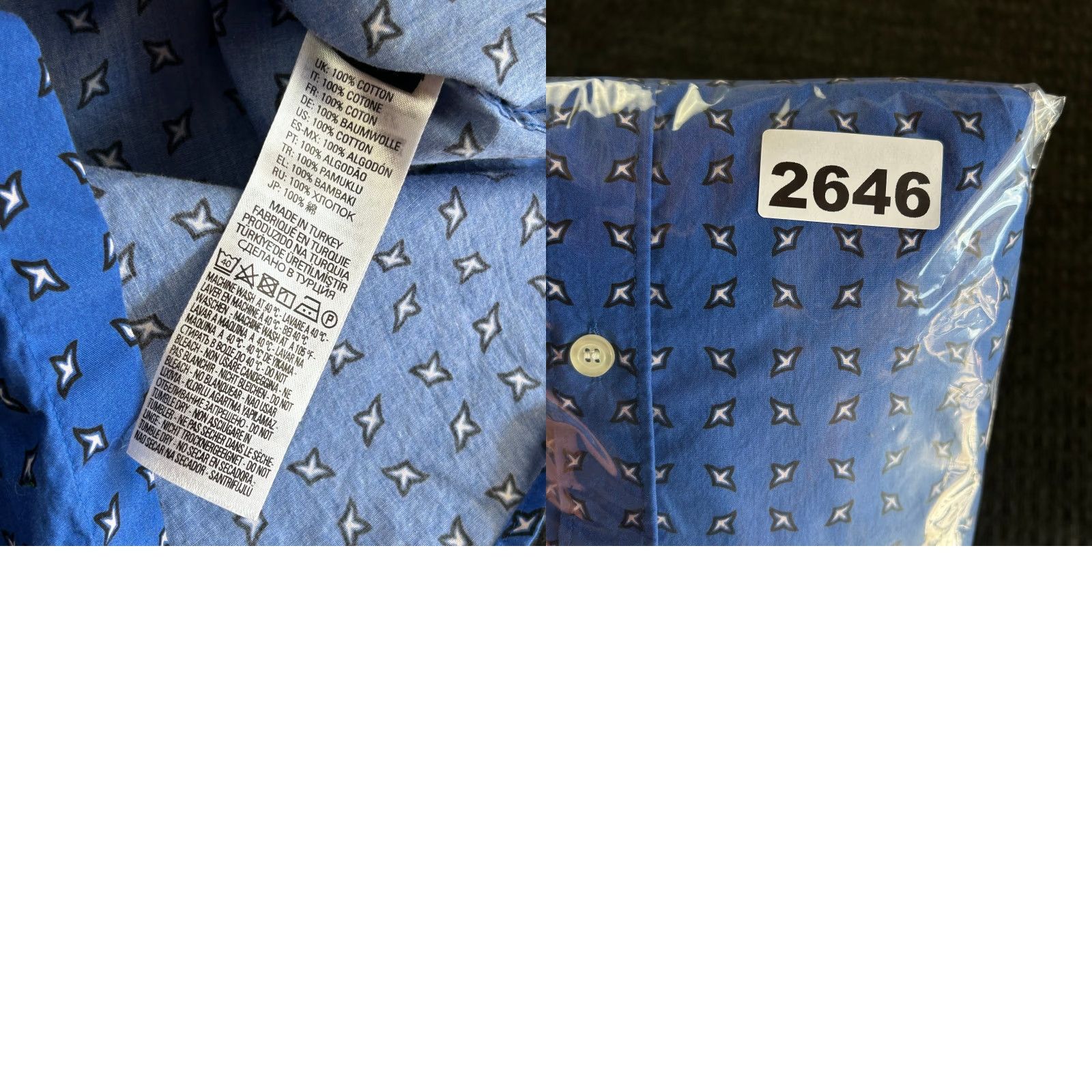 Diesel VINTAGE Diesel Button-Up Shirt Long Sleeve Blue All Over Print M Brav e Size US M / EU 48-50 / 2 - 8 Thumbnail