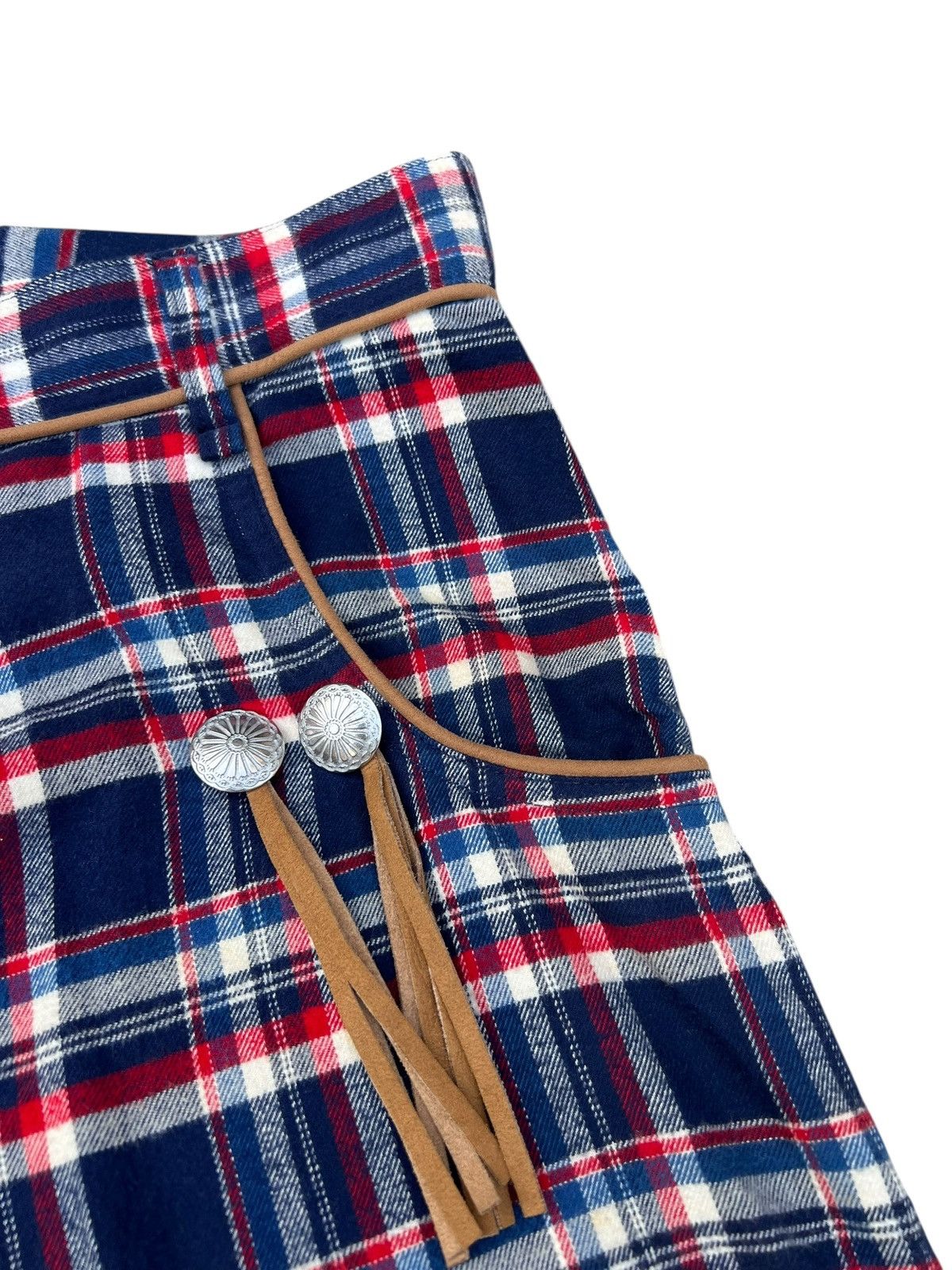 mercibeaucoup Drop Crotch Plaid Tartan Cropped Westerner Pant Size 3 Size US 33 - 12 Thumbnail