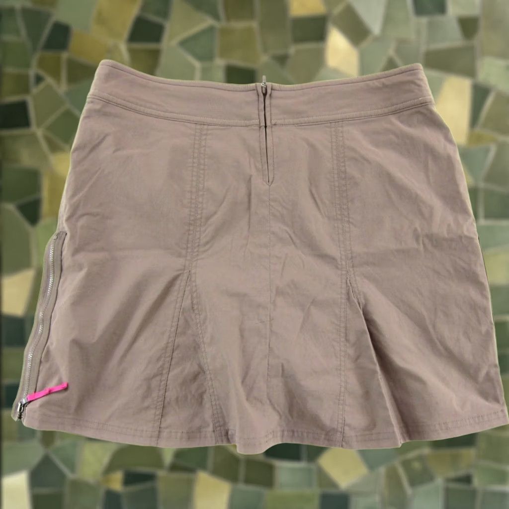 Vintage Title Nine Brown Neon Pink Short Lined Pocket Zipper Sides Tennis Sport Skirt 10 Size 32" / US 10 / IT 46 - 1 Thumbnail