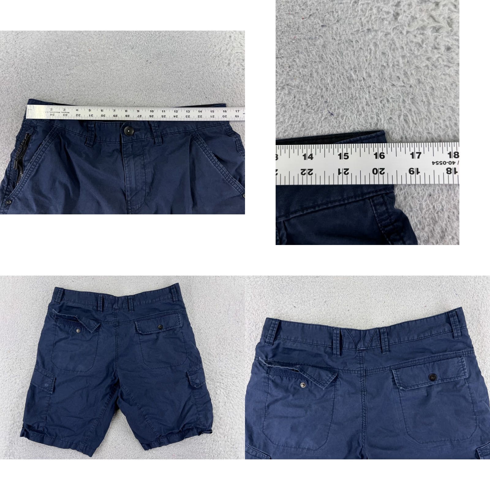 PD&C PD&C Shorts Men's 34 Blue Cargo 100% Cotton Twill Hiking Camping Easy Care Pockets Cargo Shorts - Regular Fit, Readable Details Size US 34 / EU 50 - 9 Thumbnail
