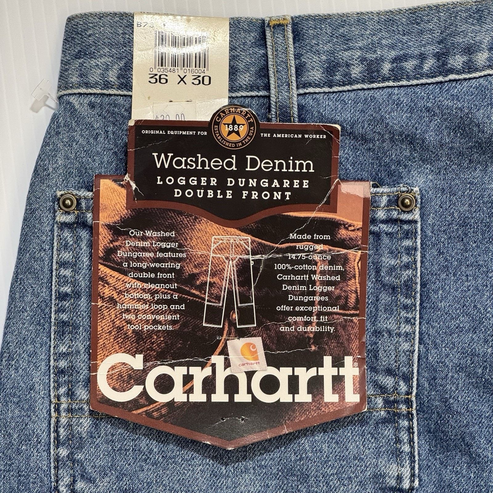 Carhartt VINTAGE B73DST NEW WITH TAGS MADE IN USA 90s PAPER TAG Size US 36 / EU 52 - 10 Thumbnail