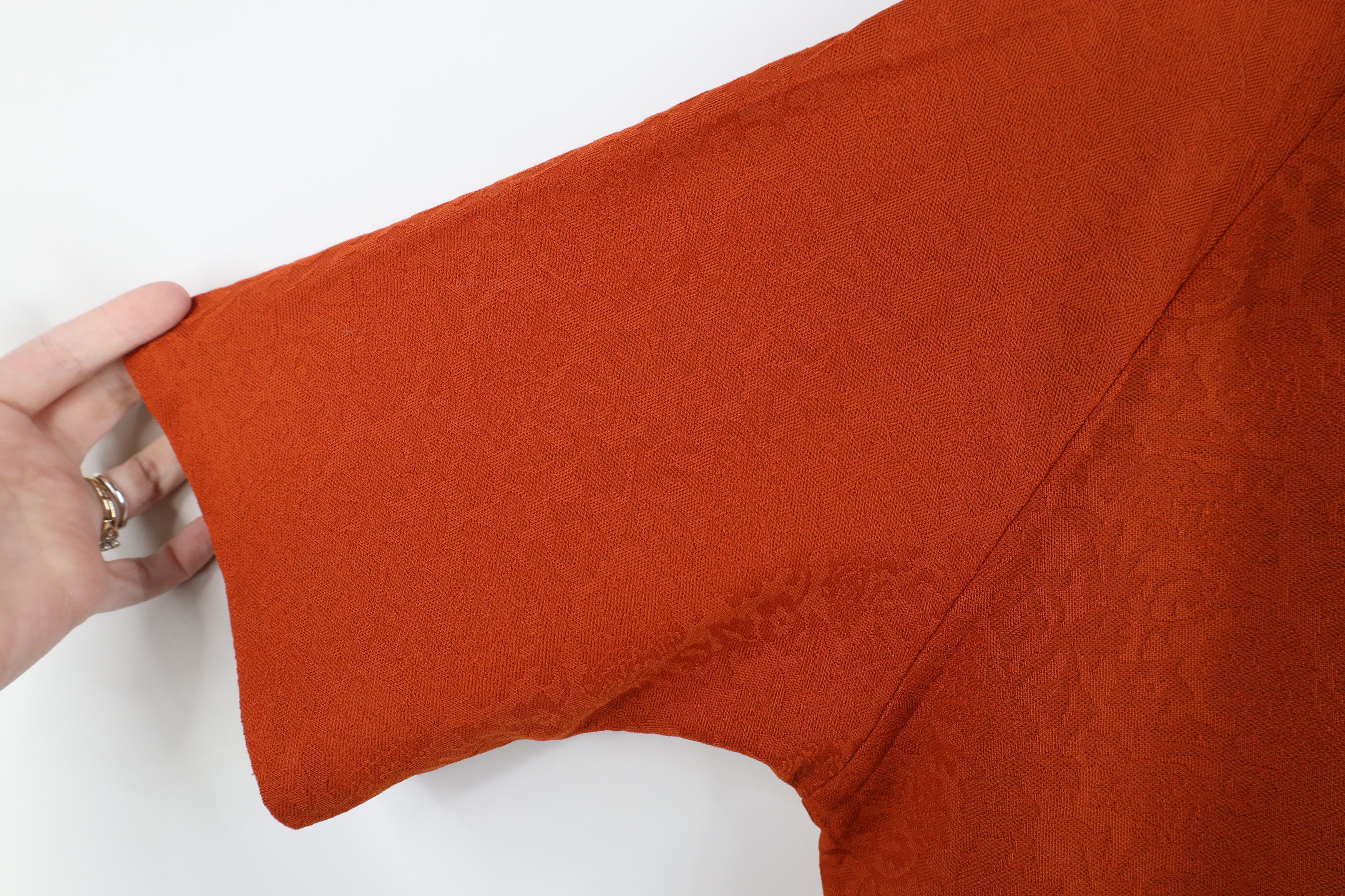 Vintage Vintage 60s 70s Streetwear Knit Collared Polo Orange USA Size US L / EU 52-54 / 3 - 5 Thumbnail