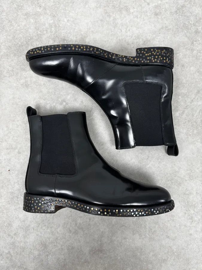 Maison Margiela 2010s Maison Margiela Black Nail Sole Leather Boots Size US 5.5 / EU 38 - 2 Thumbnail