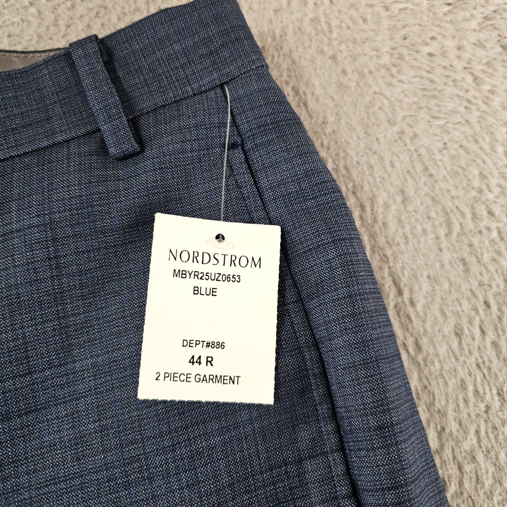 Calvin Klein Calvin Klein Dress Pants Mens 34W Blue Mabry Flat Front Suit Separate Dress Pants Regular Slacks Size 34R - 3 Thumbnail