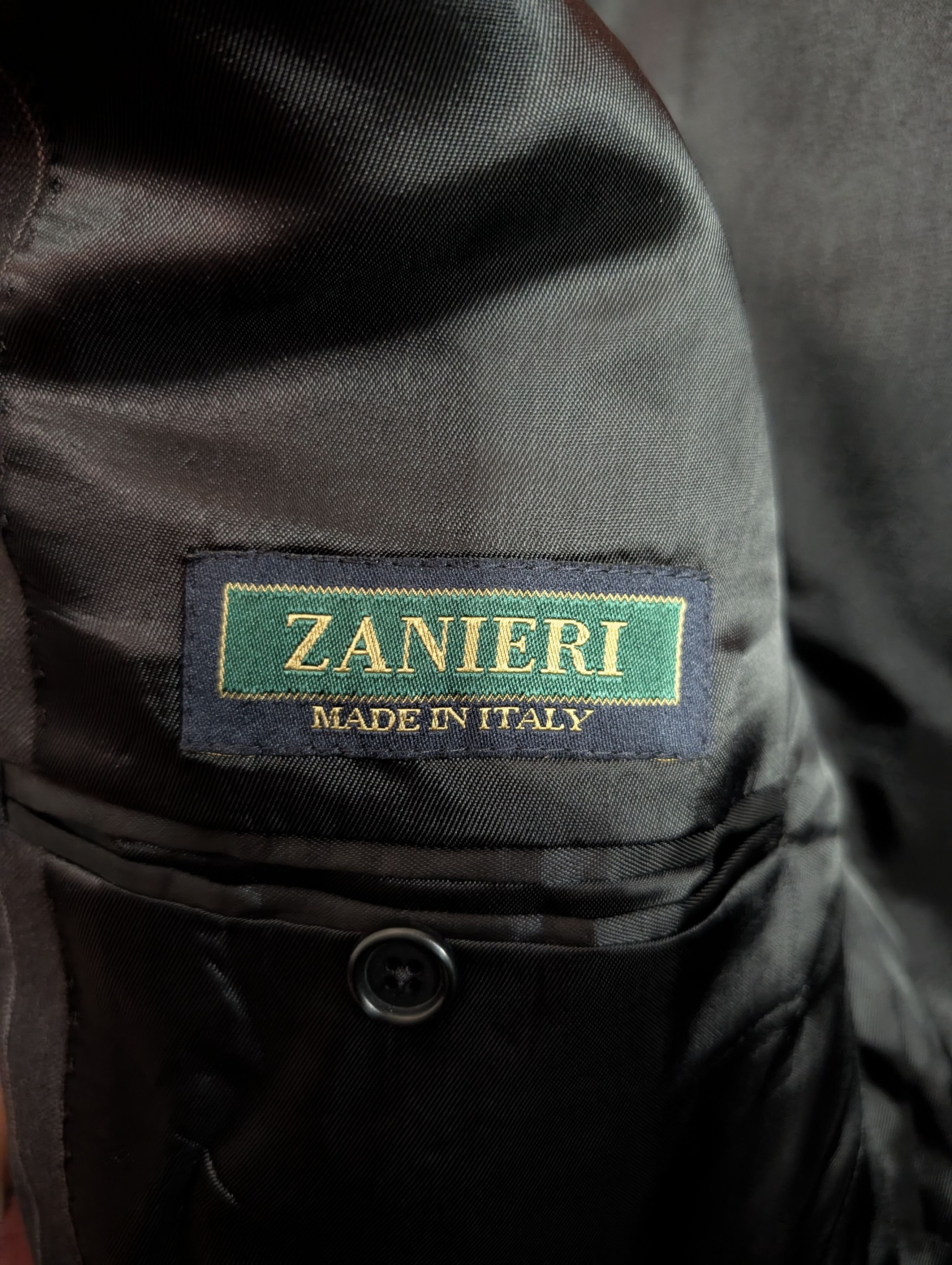 Zanieri Vitale Barberis Super 110s flannel wool striped jacket Size 44R - 10 Thumbnail