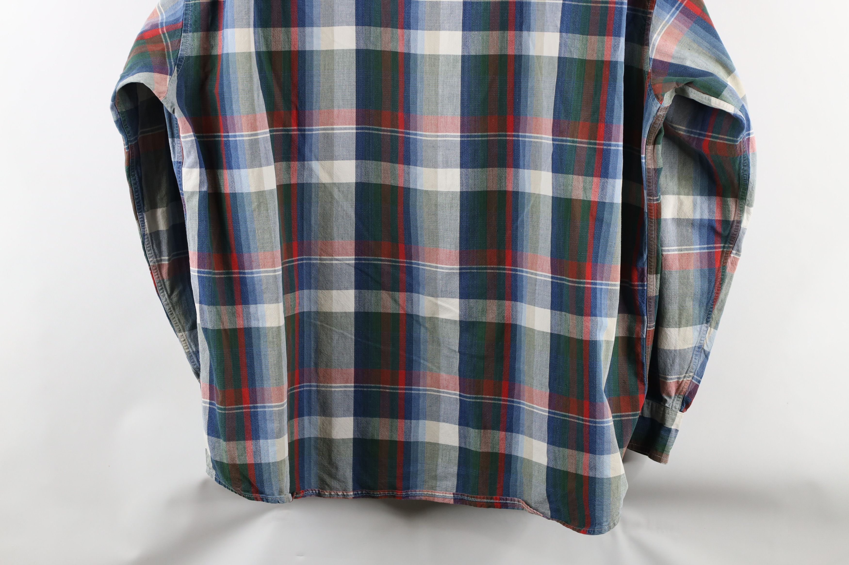 Vintage Vintage 90s Streetwear Heavyweight Button Shirt Plaid Size US XXL / EU 58 / 5 - 10 Thumbnail