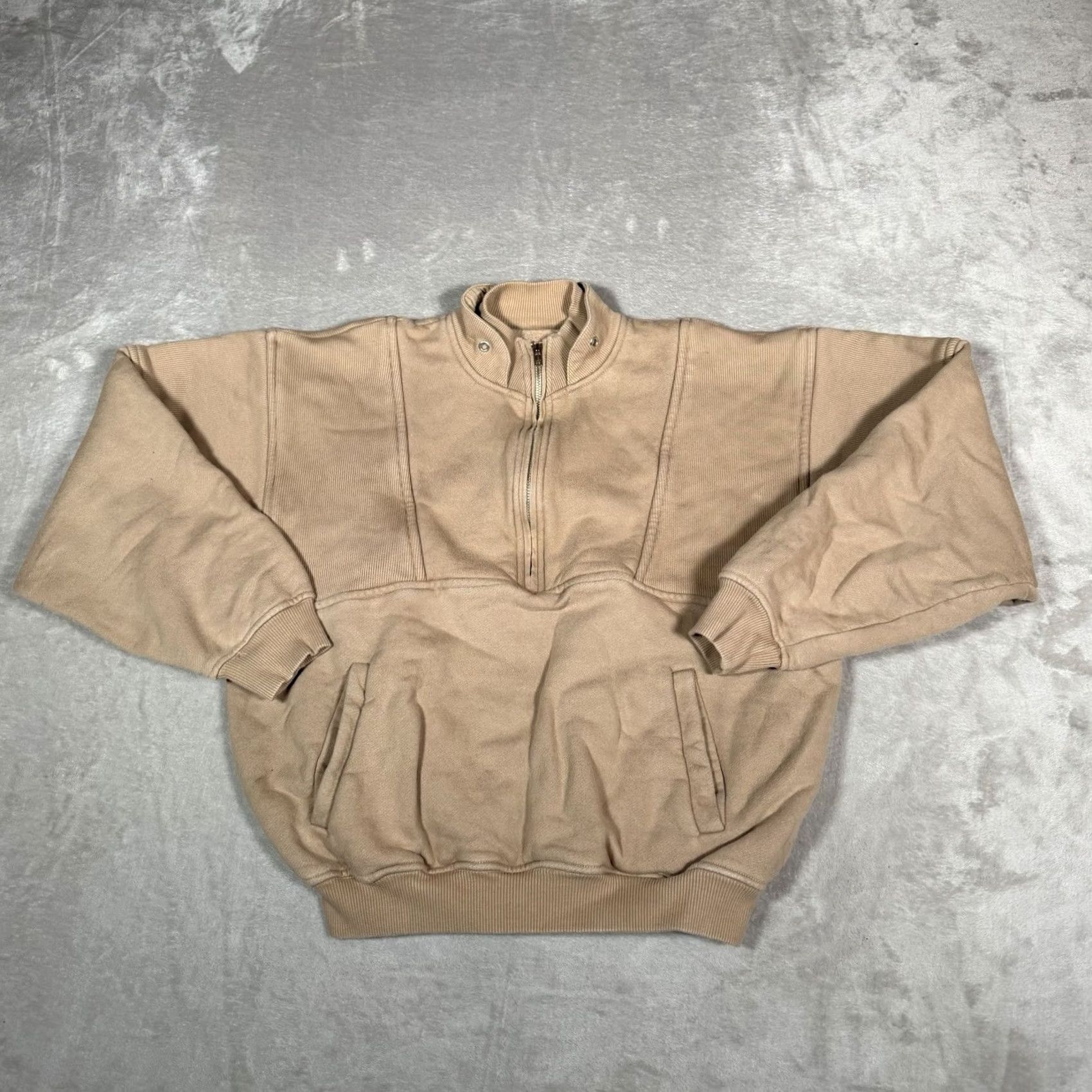 Vintage Joah Brown Womens Medium Brown Retro Pullover Sweater Casual Half Zip Sweatshirt Size M / US 6-8 / IT 42-44 - 5 Thumbnail