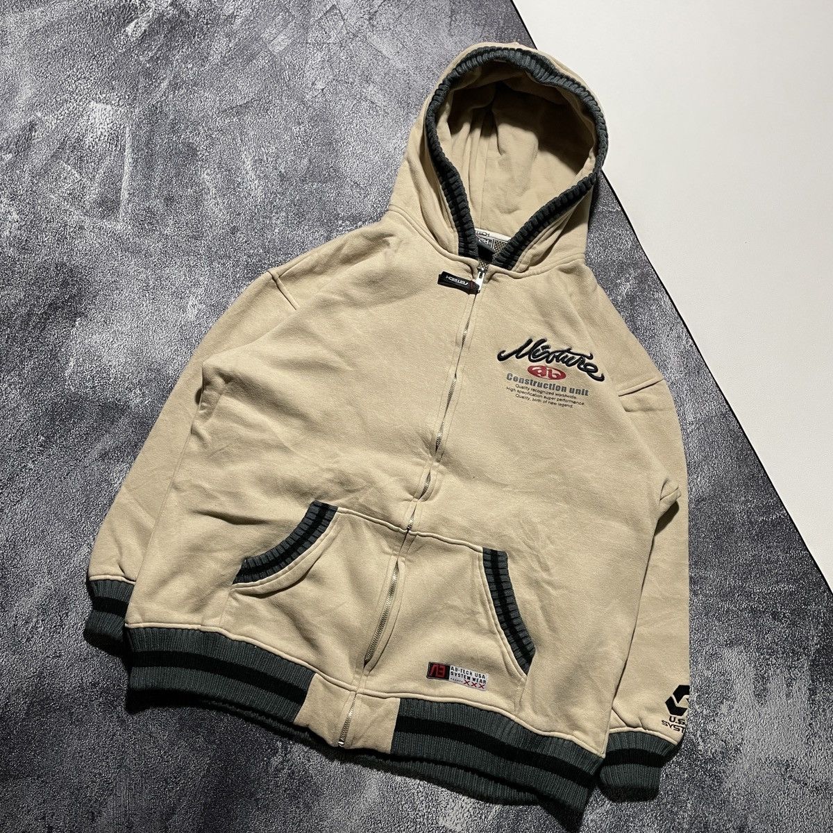 Japanese Brand AB Tech Zipper Hoodies Rubber Print Size US L / EU 52-54 / 3 - 2 Thumbnail