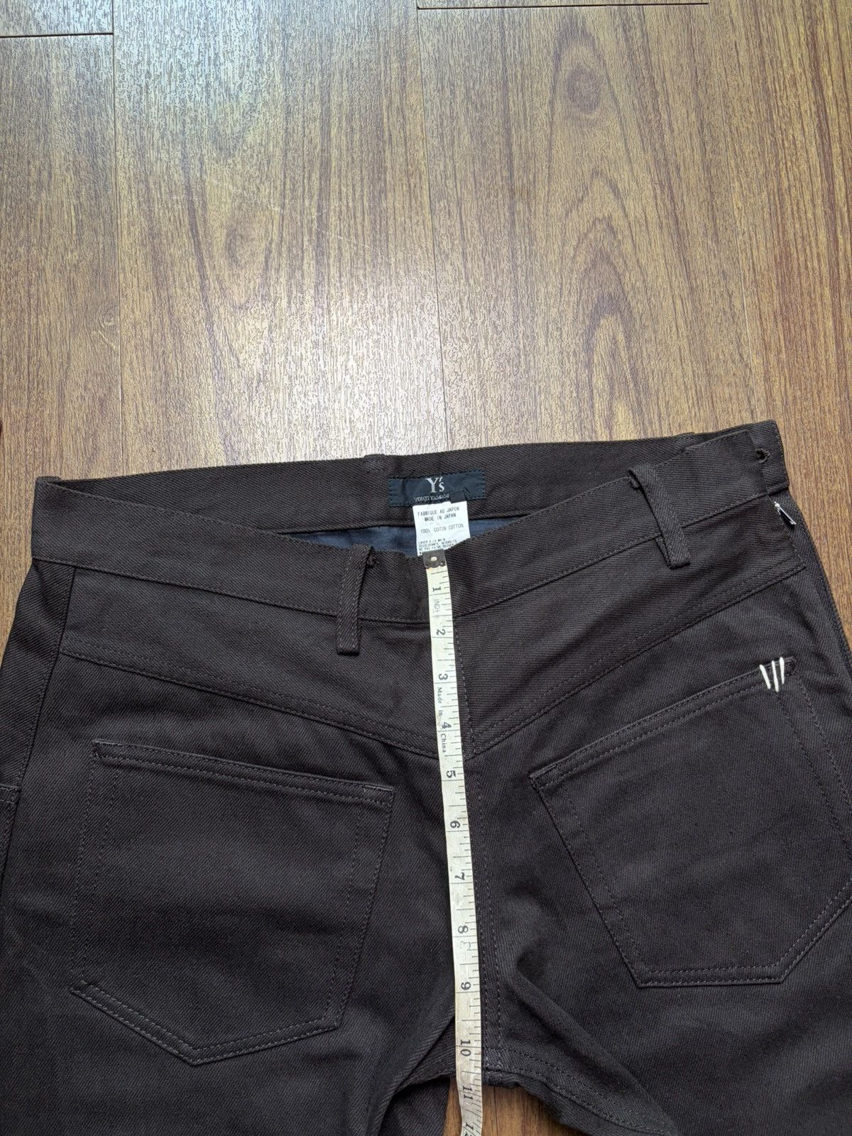 Yohji Yamamoto FREE TAX! 90s Asymmetrical Sideways Wide Leg Denim Pants Size US 31 - 9 Thumbnail