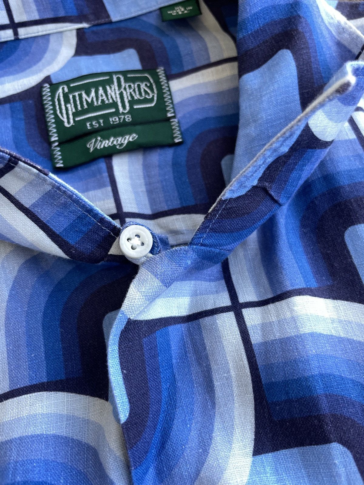 Gitman Bros. Vintage Gitman Bros. Vintage Linen Shirt Size US XL / EU 56 / 4 - 5 Thumbnail