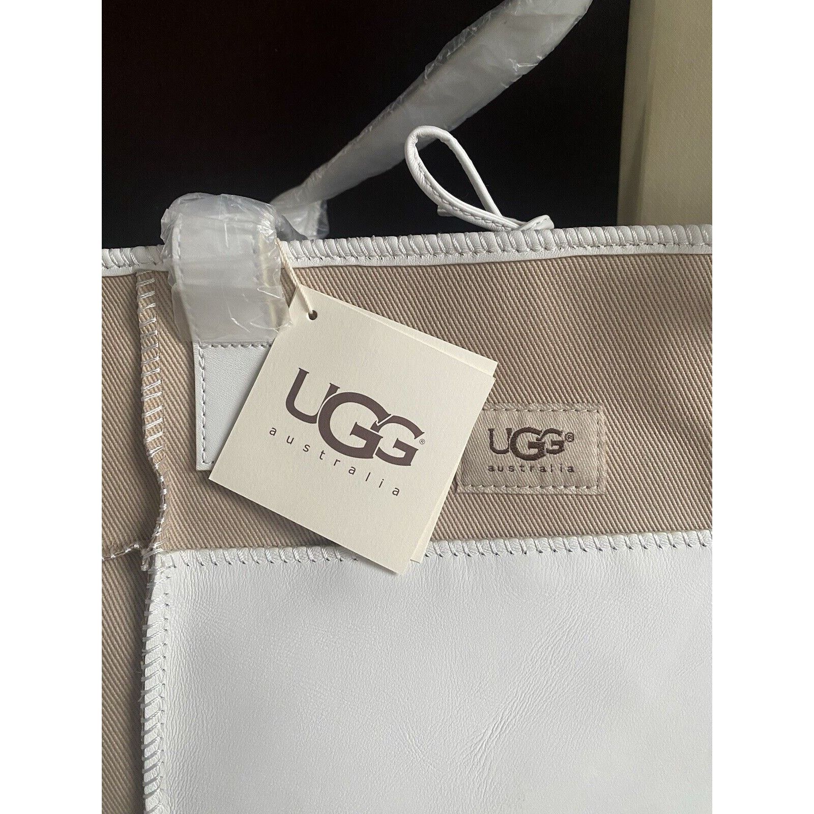 Ugg Authentic Canvas/White Leather Grab Tote #SA603 NWT And Box Size ONE SIZE - 3 Thumbnail