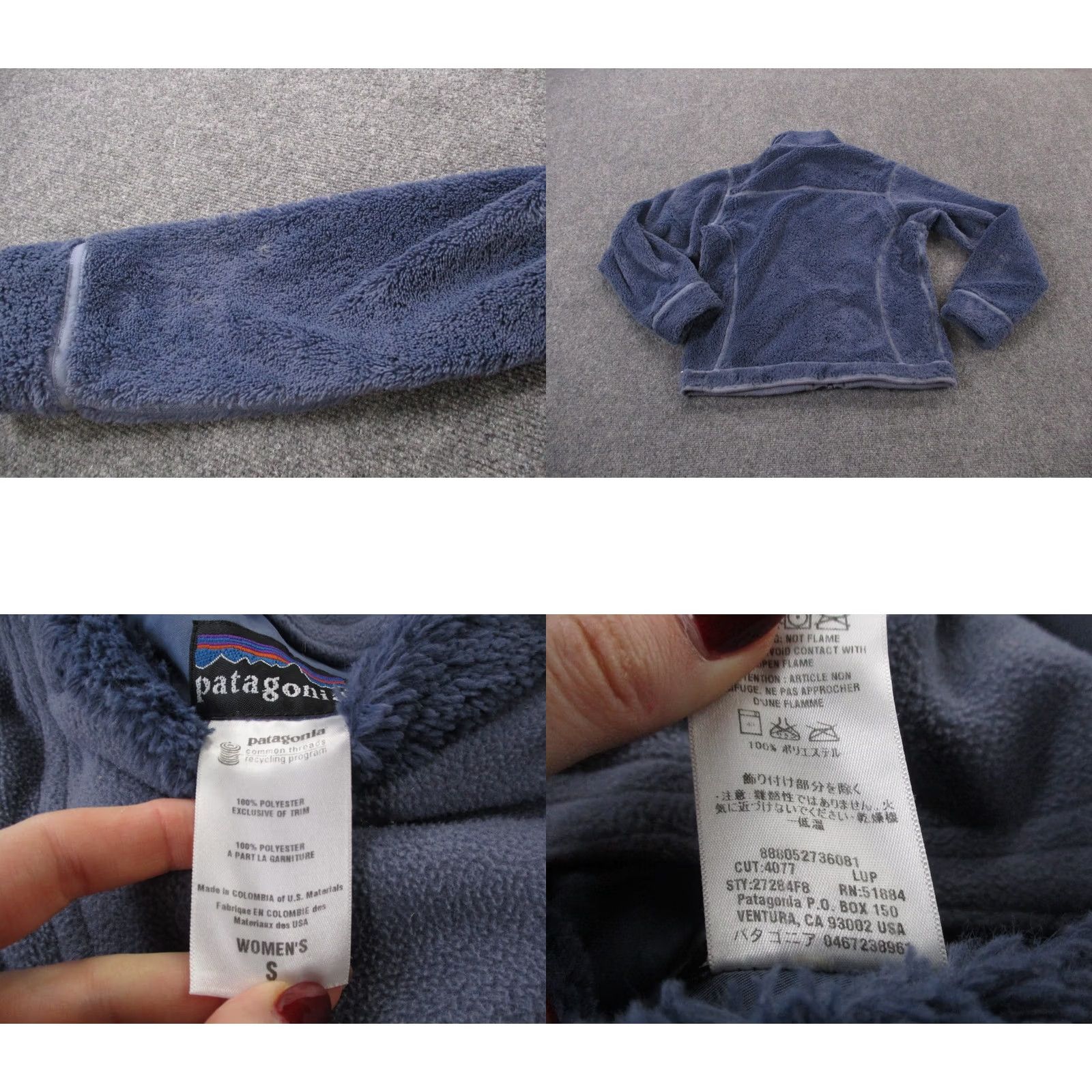 Patagonia Patagonia Jacket Women S Blue Reversible Fleece Zipped Pockets Windproof Pockets Outdoor 27284 Size S / US 4 / IT 40 - 8 Thumbnail