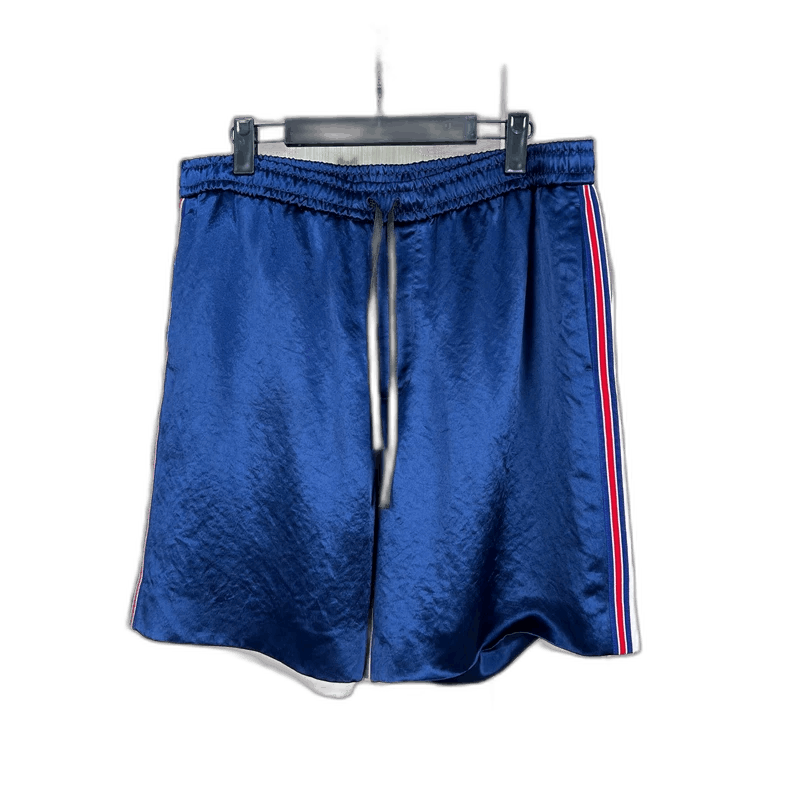 Gucci Blue Shorts with Double G Embroidery-2506