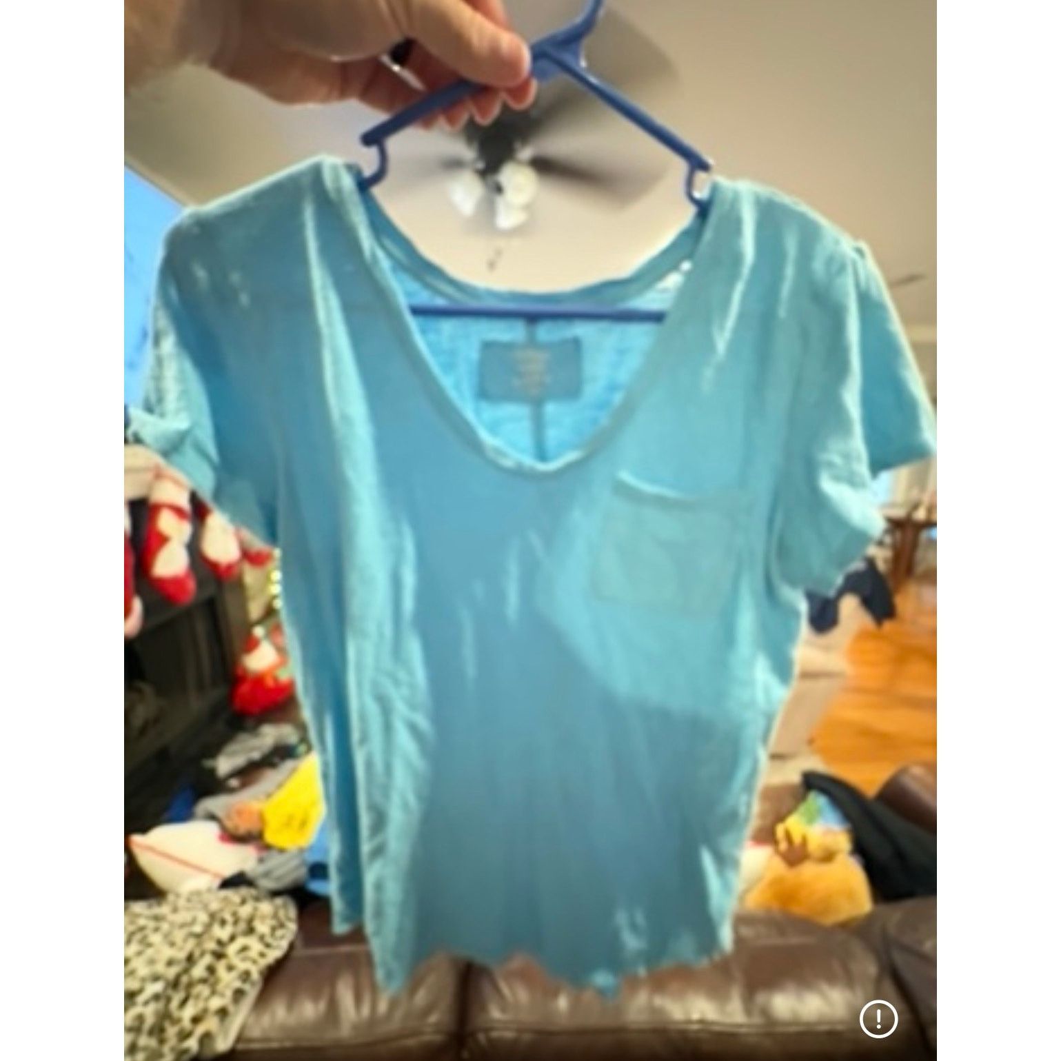 Loft LOFT Vintage Soft Women’s Blue T-Shirt Size XSmall Size XS / US 0-2 / IT 36-38 - 2 Thumbnail