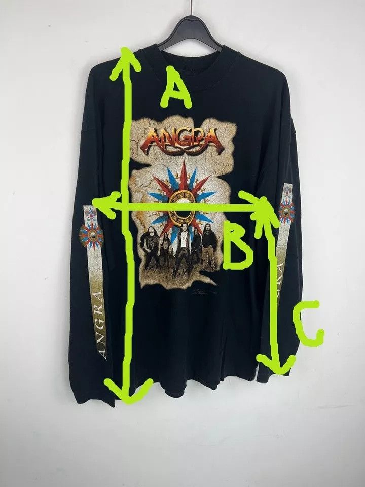 Vintage VINTAGE 90s ANGRA Long Sleeve t shirt Metal Band Concert Size US XL / EU 56 / 4 - 4 Thumbnail