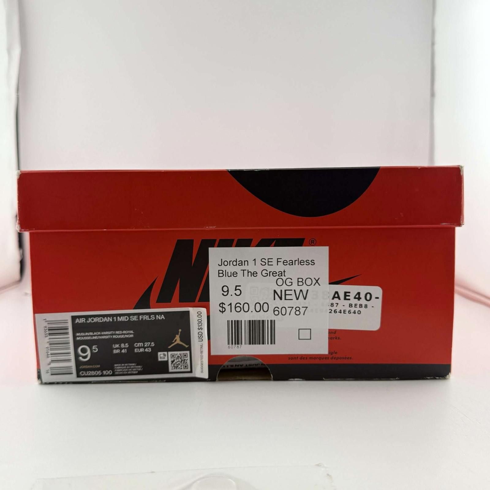 Nike og box Jordan 1 SE Fearless Blue The Great 9.5 New OG Box Size US 9.5 / EU 42-43 - 7 Thumbnail