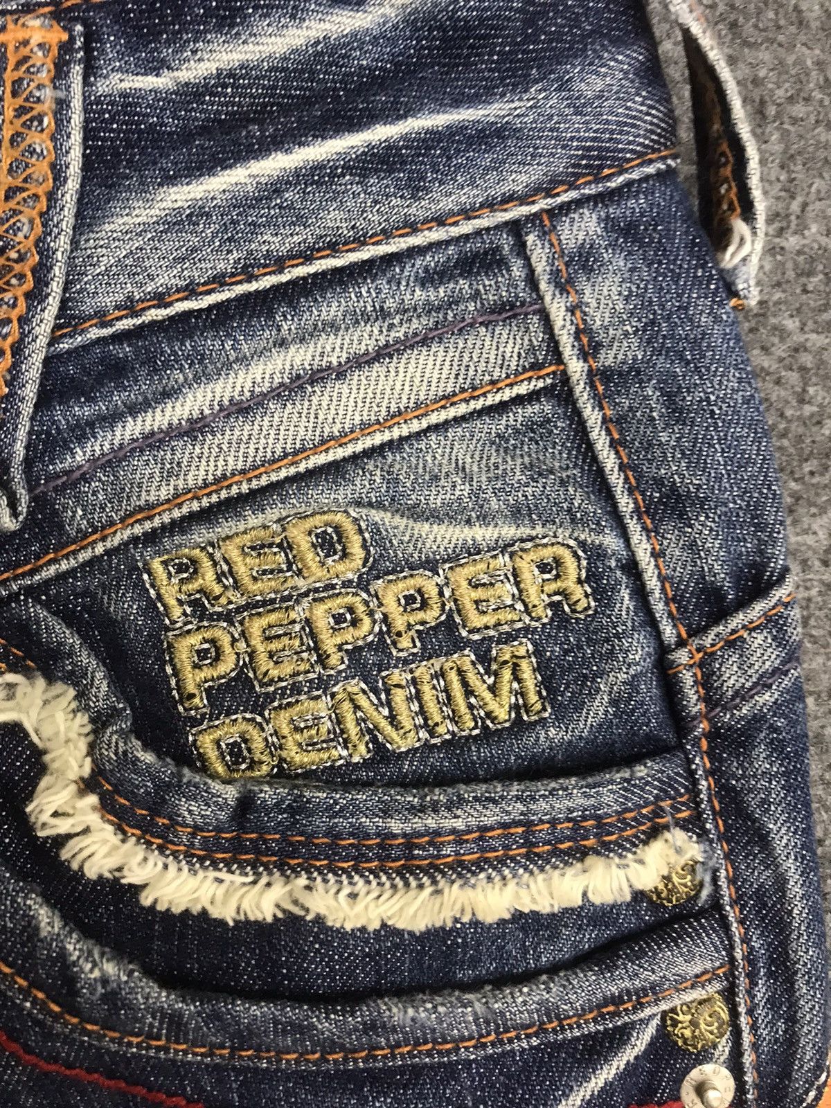 Japanese Brand The Red Pepper Flare Denim Size 27" / US 4 / IT 40 - 10 Thumbnail