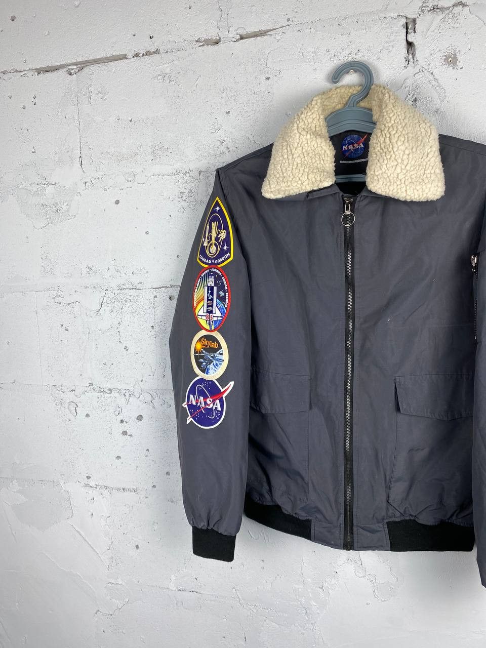NASA Fur Trim Ma-1 Bomber Nasa Apollo Jacket Vintage Size US M / EU 48-50 / 2 - 2 Thumbnail
