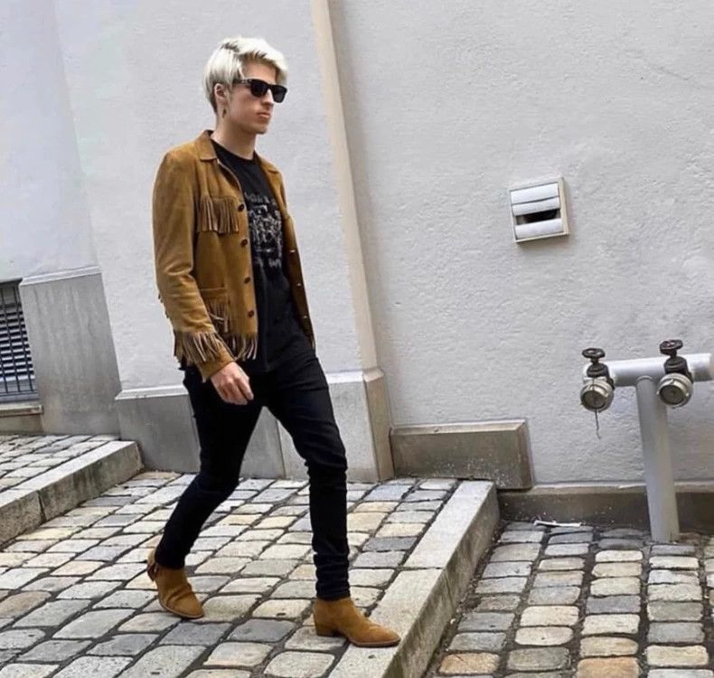 Saint Laurent Paris Saint Laurent Paris16 SS Suede Tassel Bat Jacket 2504-Next Size US M / EU 48-50 / 2 - 8 Thumbnail