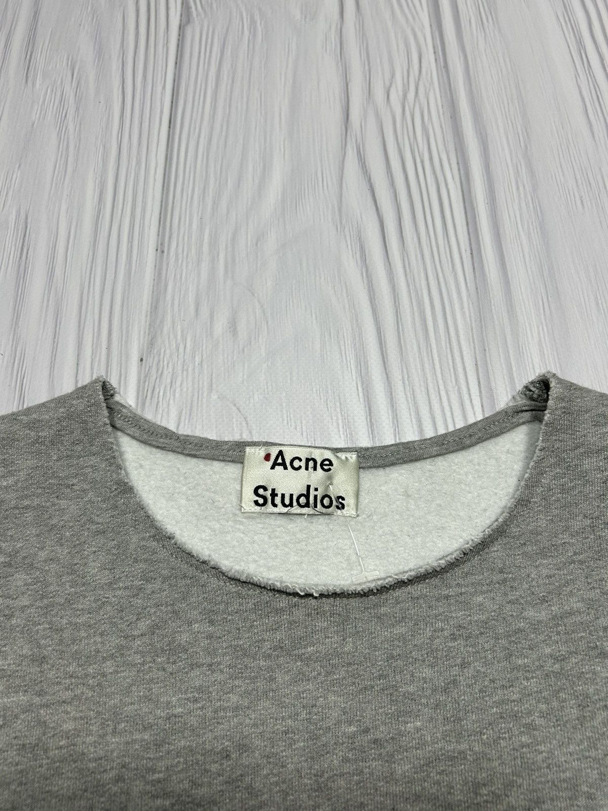 Acne Studios × Designer Acne Studios Fabien PAW15 Grey Fleece Crewneck Sweater Size US S / EU 44-46 / 1 - 7 Thumbnail