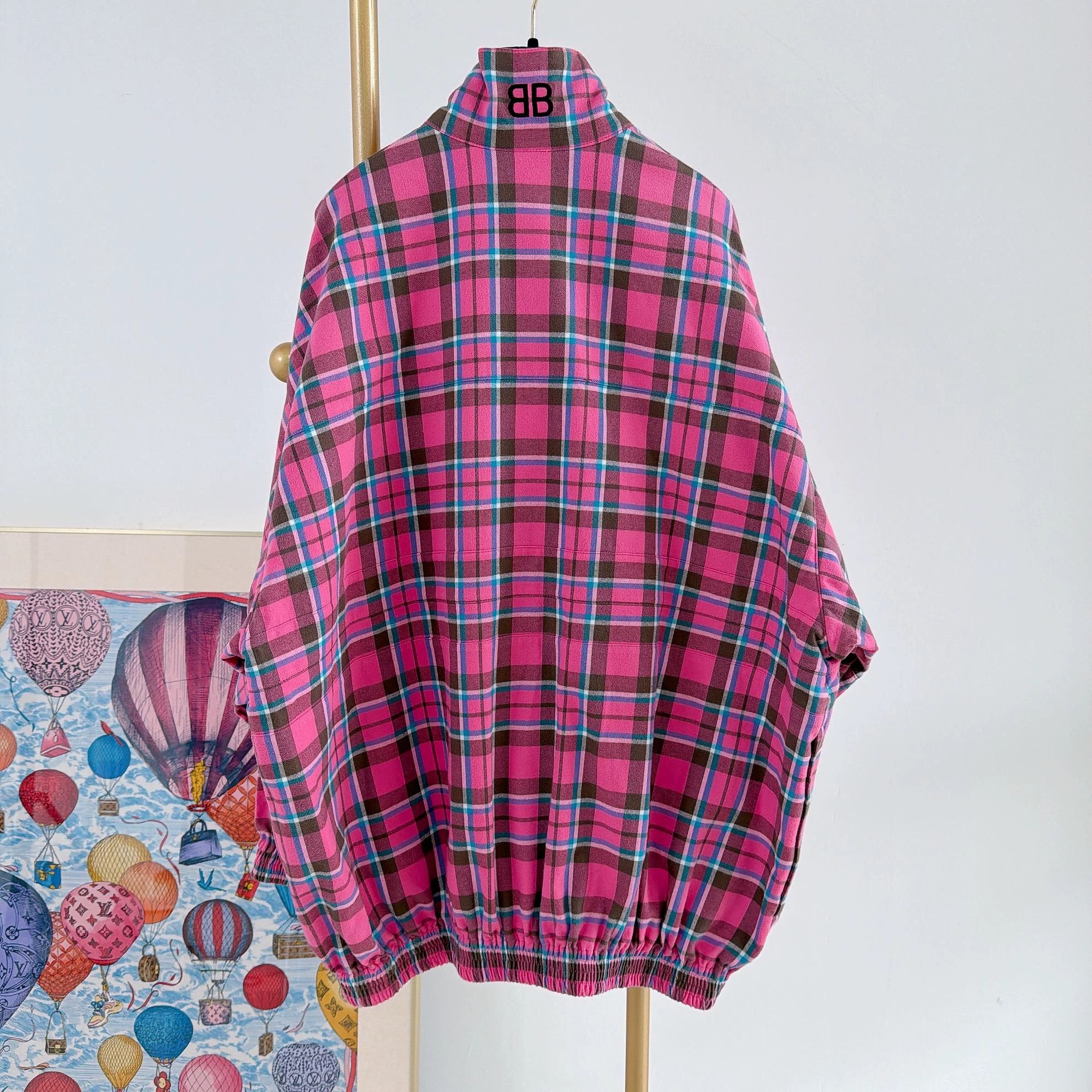 Balenciaga Balenciaga pink check jacket size 34 new with tags Size XXS / US 00 / IT 34 - 3 Thumbnail