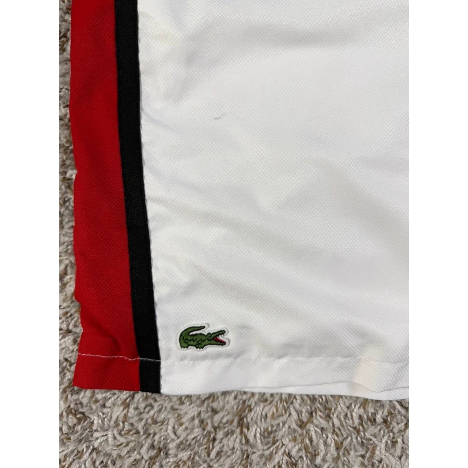 Lacoste Lacoste Sport Shorts Mens 3XL White Lined Athletic Tennis Shorts Size US 39 - 5 Thumbnail