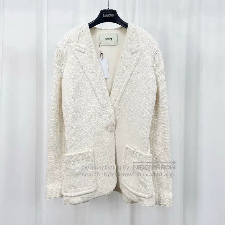 Fendi Fendi Relief Sculpture Western Suit Double Pocket Knit Jac Size M / US 6-8 / IT 42-44 - 1 Thumbnail