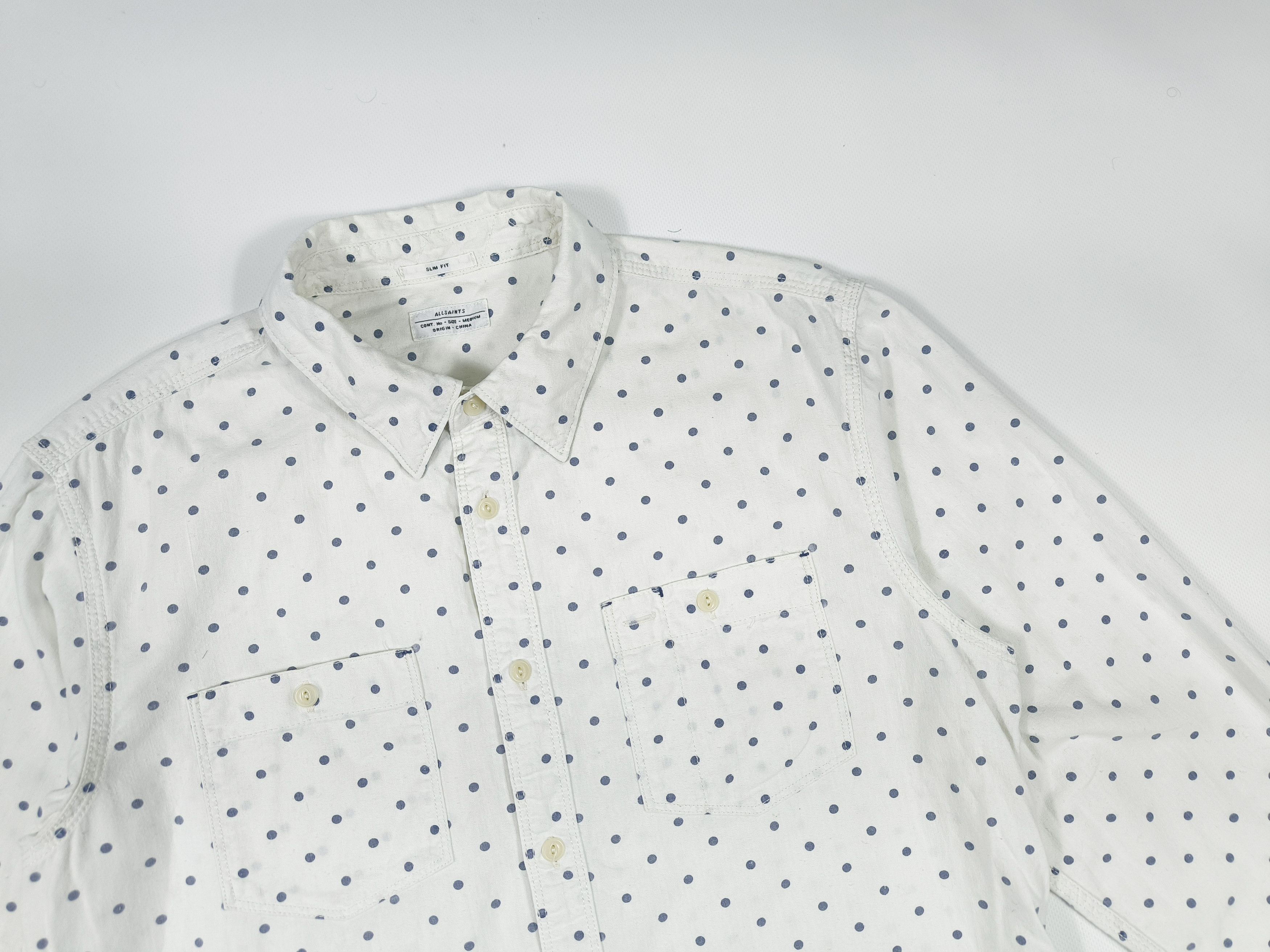 Allsaints AllSaints Coolidge Polka Dot Cotton Shirt Size M Size US M / EU 48-50 / 2 - 2 Thumbnail