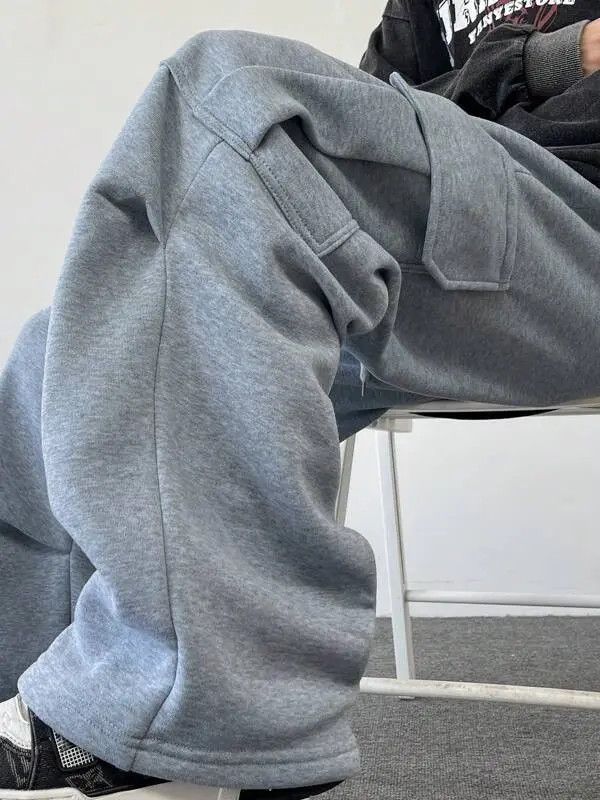 Designer Yoshi x Kita Grey Cargo Pocket sweatpants Loose Baggy fit Size US 34 / EU 50 - 4 Thumbnail