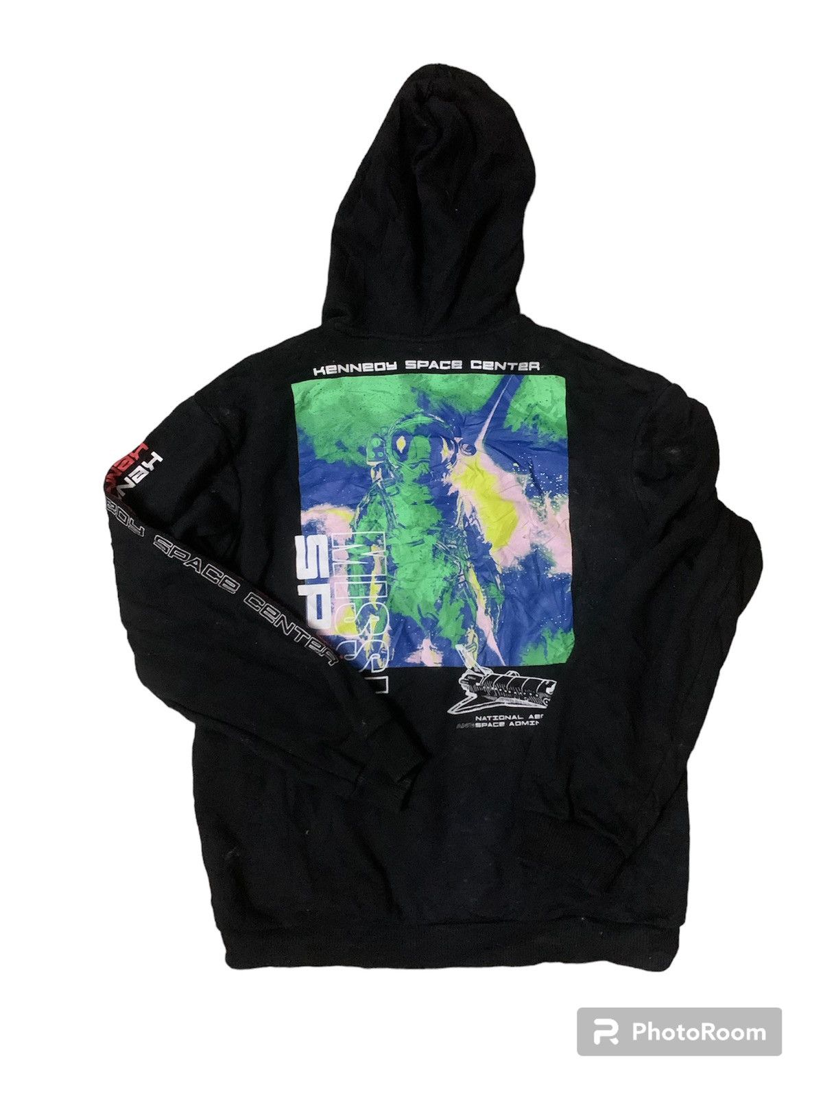 image of Nasa Kennedy Space Centre Hoodies in Black, Men's (Size Small)