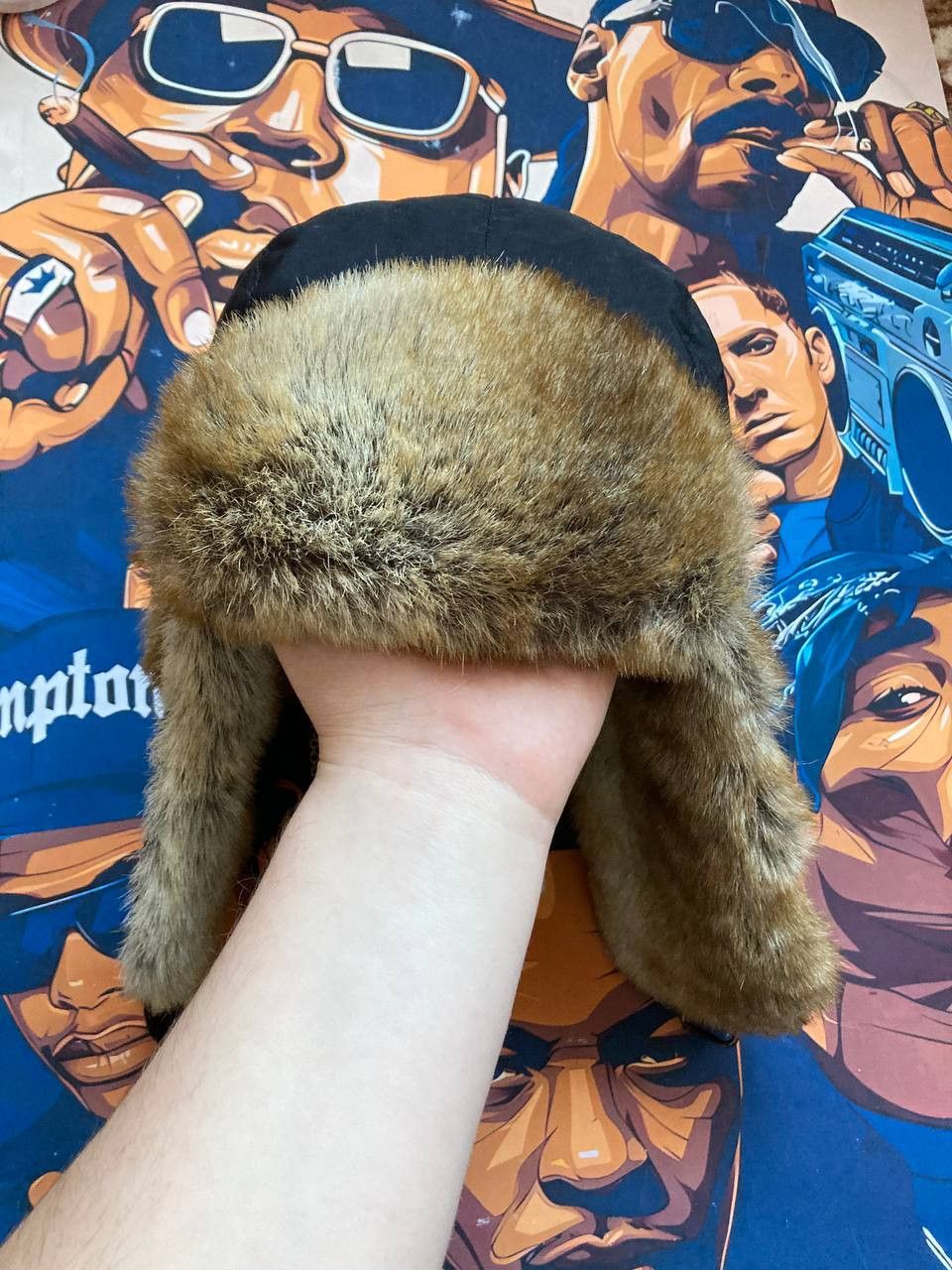 Japanese Brand × Vintage Y2K Faux Fur Ushanka Vintage Fuzzy Warm Trapper Hat Rare Size ONE SIZE - 2 Thumbnail