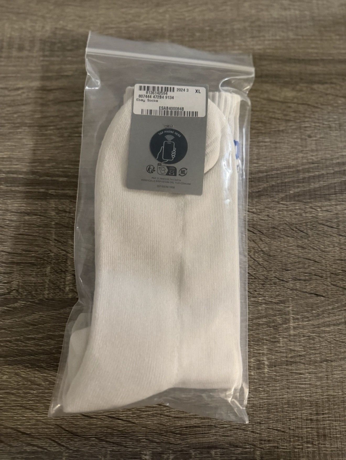 Balenciaga × eBay Balenciaga Ebay Socks In White Size X-Large Authentic Size ONE SIZE - 3 Thumbnail