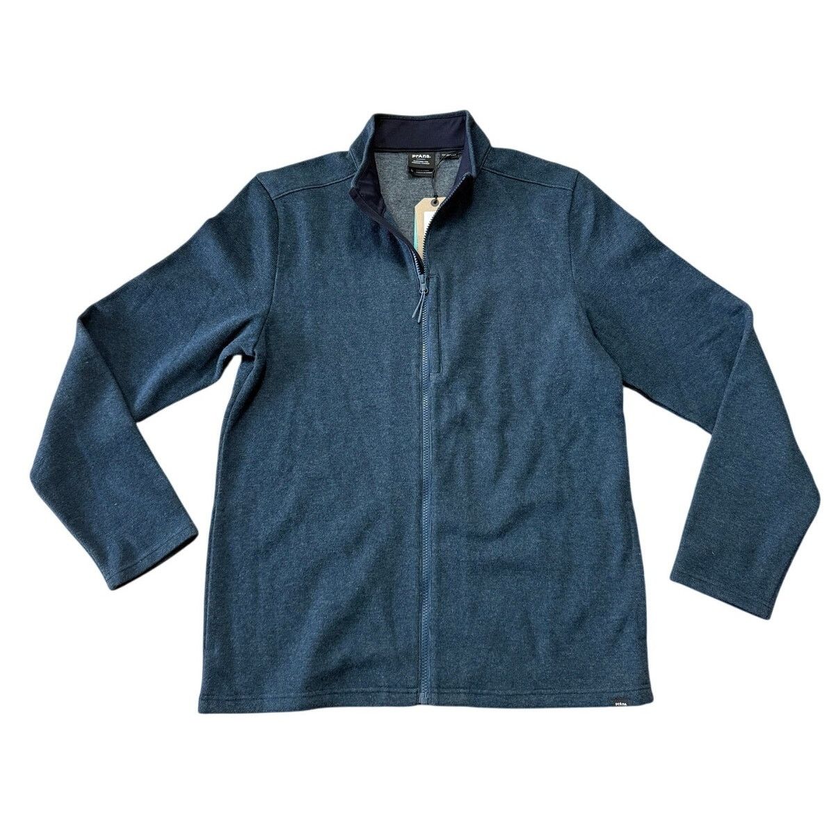 Prana NWT prAna Mens Route Trucker Full Zip Sweater Jacket Blue Size US L / EU 52-54 / 3 - 1 Thumbnail