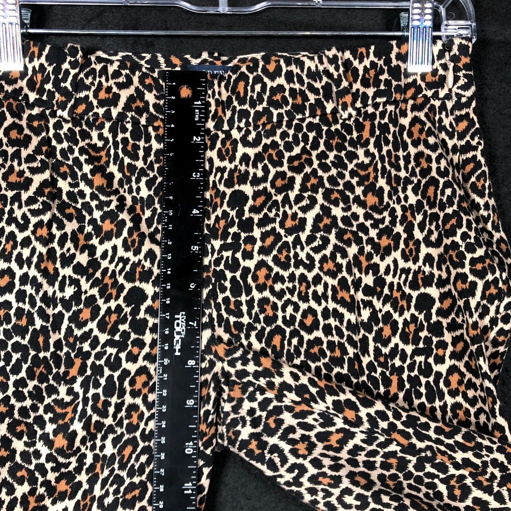 J.Crew J.Crew Womens Pants Brown Leopard Print Mid Rise Winnie Side Zip Stretch 4 Pants Women's Regular Slim Ankle Office Casual Workwear Size 29" - 7 Thumbnail