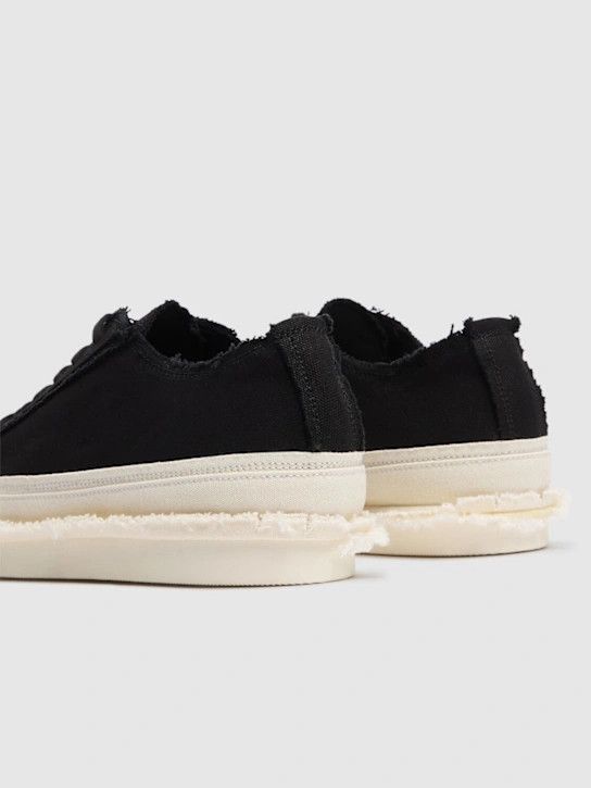 Yohji Yamamoto o1lsvrm0525 Low Top Lace-Up Sneakers in Black/White Size US 10 / EU 43 - 4 Thumbnail