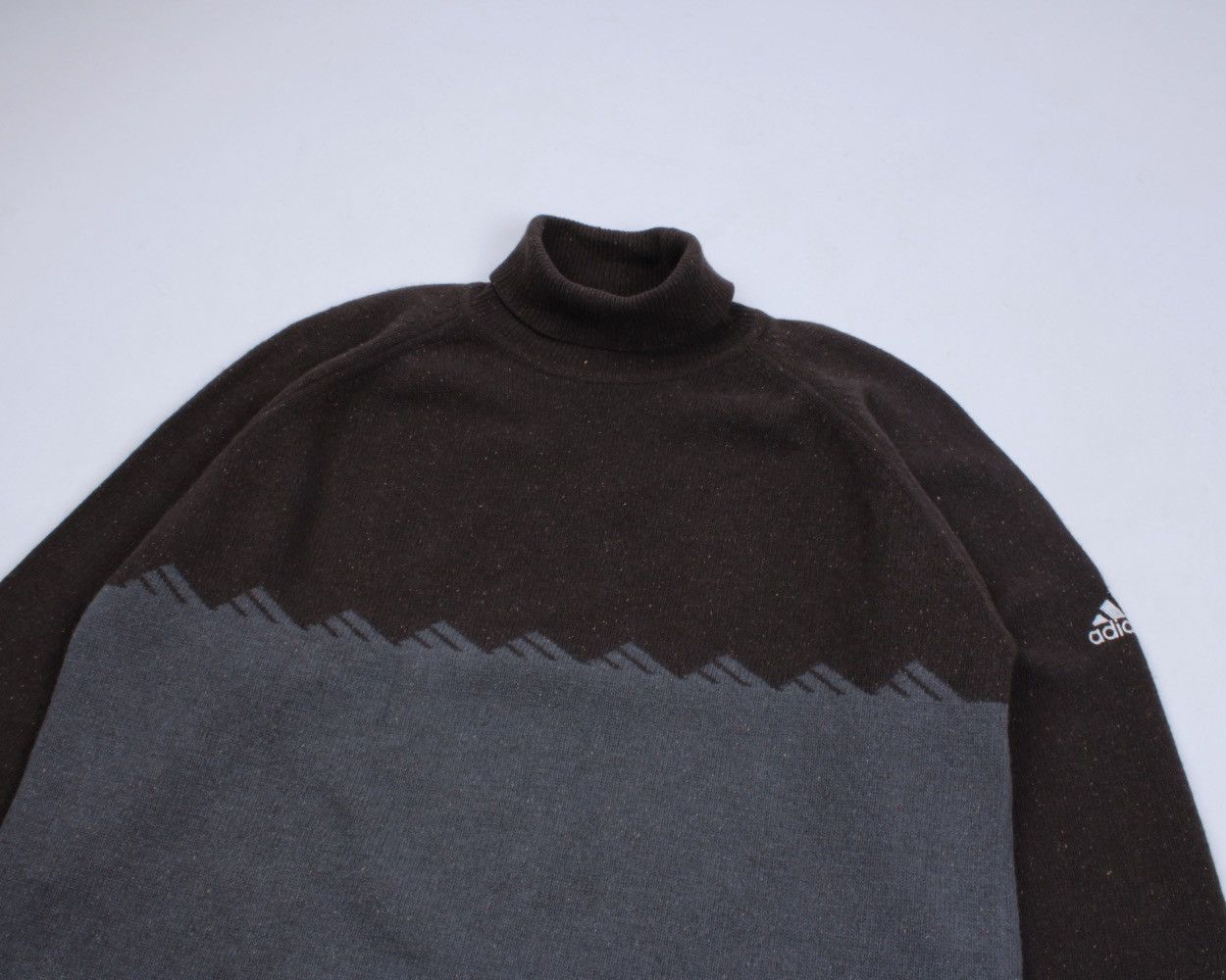 Adidas × Vintage ADIDAS Vintage Wool Blend Multi Logo Turtle Neck Sweater Size US XL / EU 56 / 4 - 8 Thumbnail