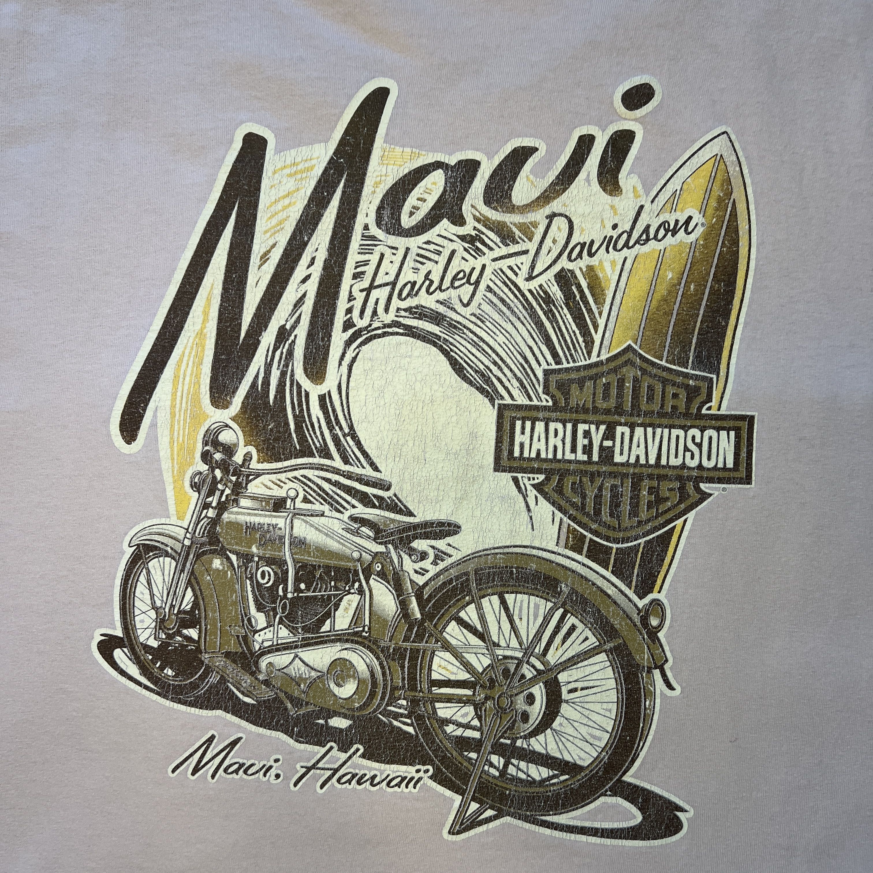 Harley Davidson Vintage Maui Harley Davidson T-Shirt | 3XL Size US XXL / EU 58 / 5 - 7 Thumbnail