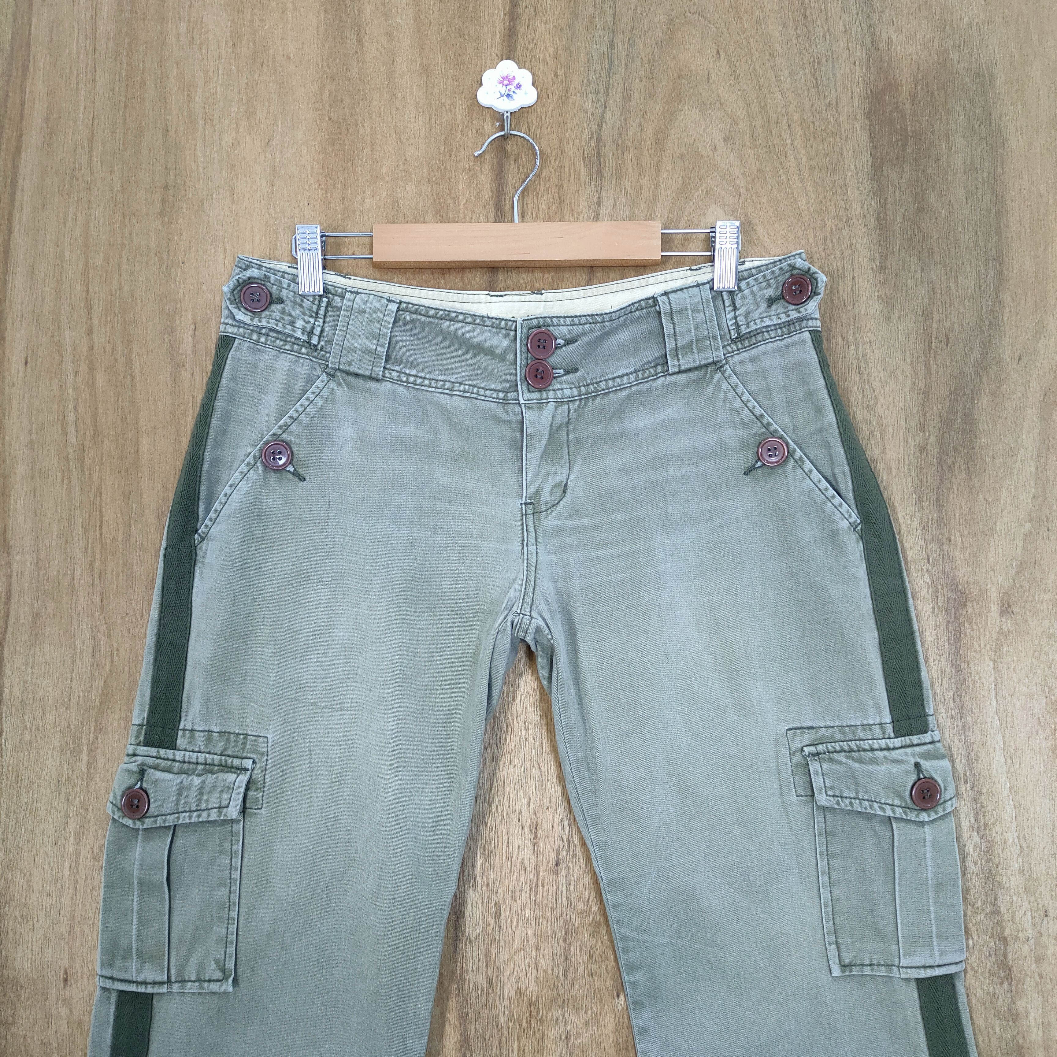 If Six Was Nine × Japanese Brand VINTAGE WOMEN'S JAPANESE FADED FLARED CARGO PANTS Size US 32 / EU 48 - 2 Thumbnail
