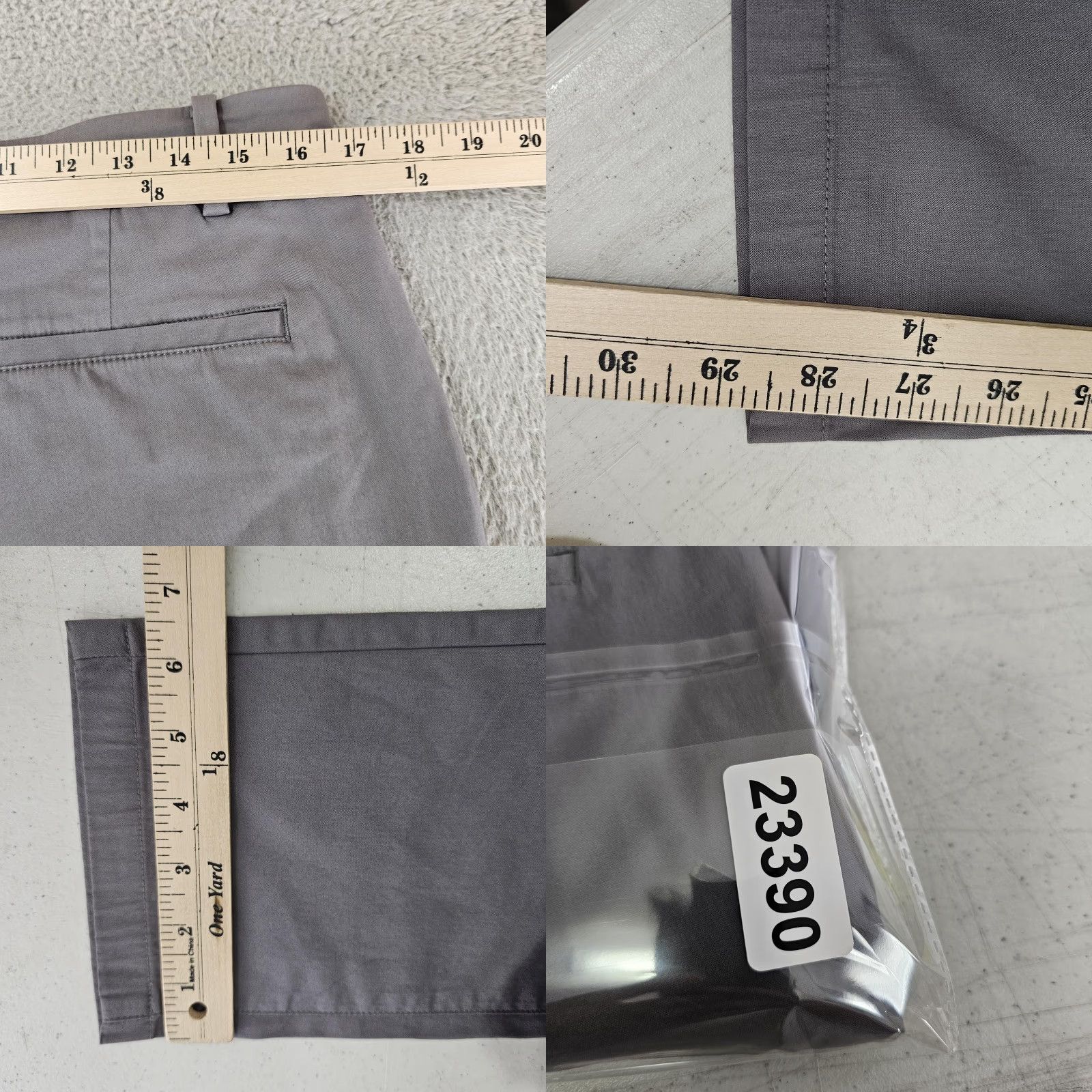 Vintage VINTAGE Birddogs Pants Mens 34x30 Gray Chino Stretch Built-In Liner Performance Casual Mens Slim Fit Pants Size US 34 / EU 50 - 8 Thumbnail