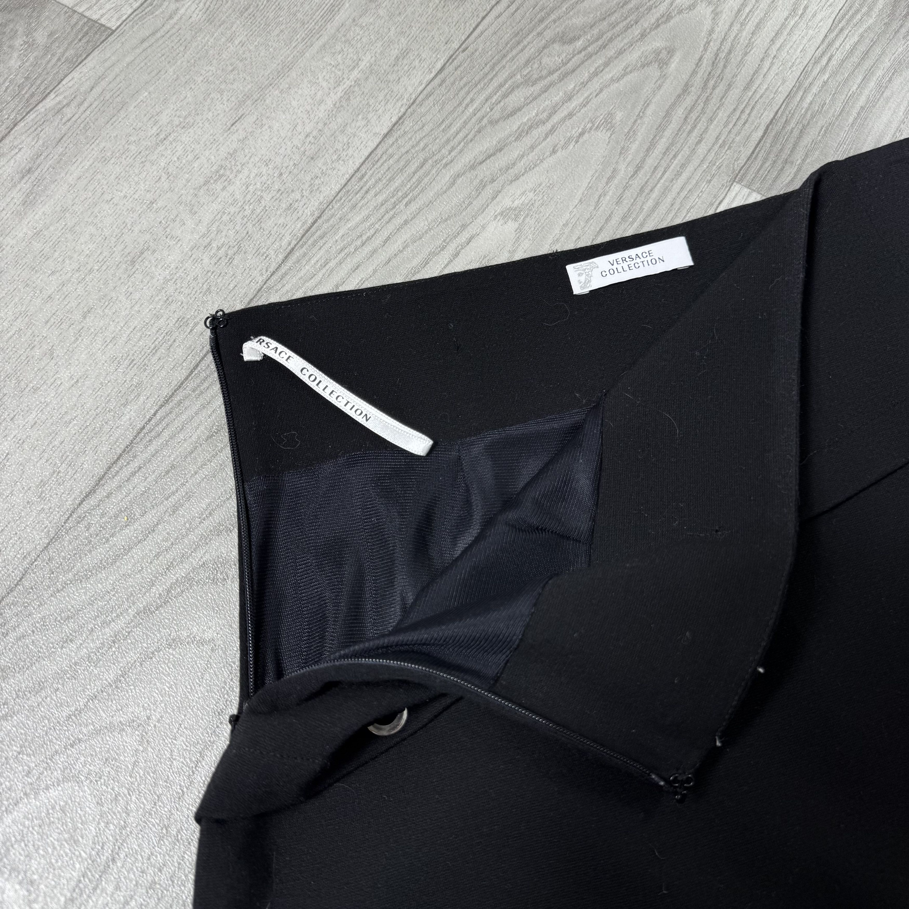 Versace Vintage Versace Collection Rare Women's Black Midi Skirt M Size 28" / US 6 / IT 42 - 8 Thumbnail