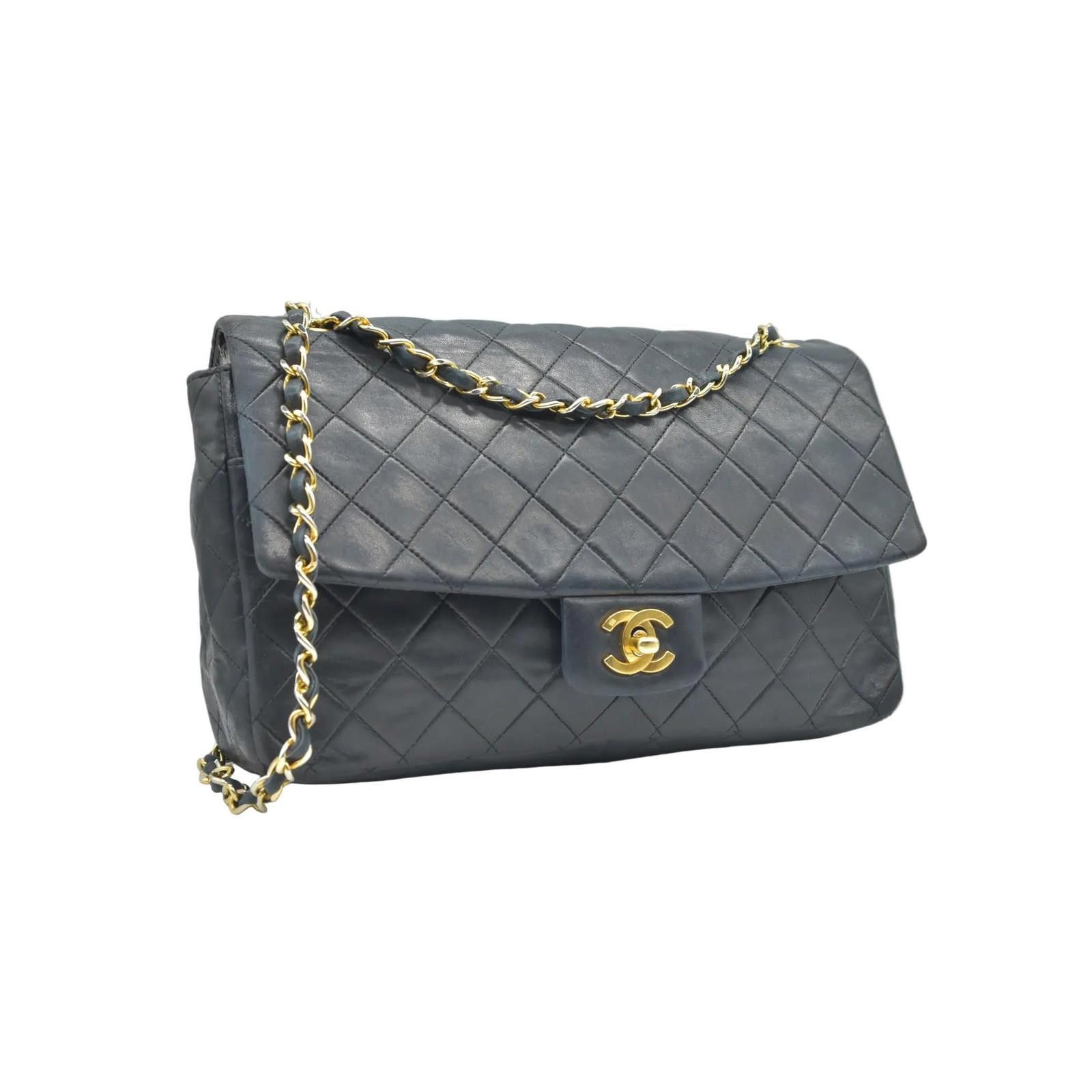 Chanel Chanel 1990-1991 Vintage Jumbo Single Flap Bag - 24K Gold Size ONE SIZE - 2 Thumbnail