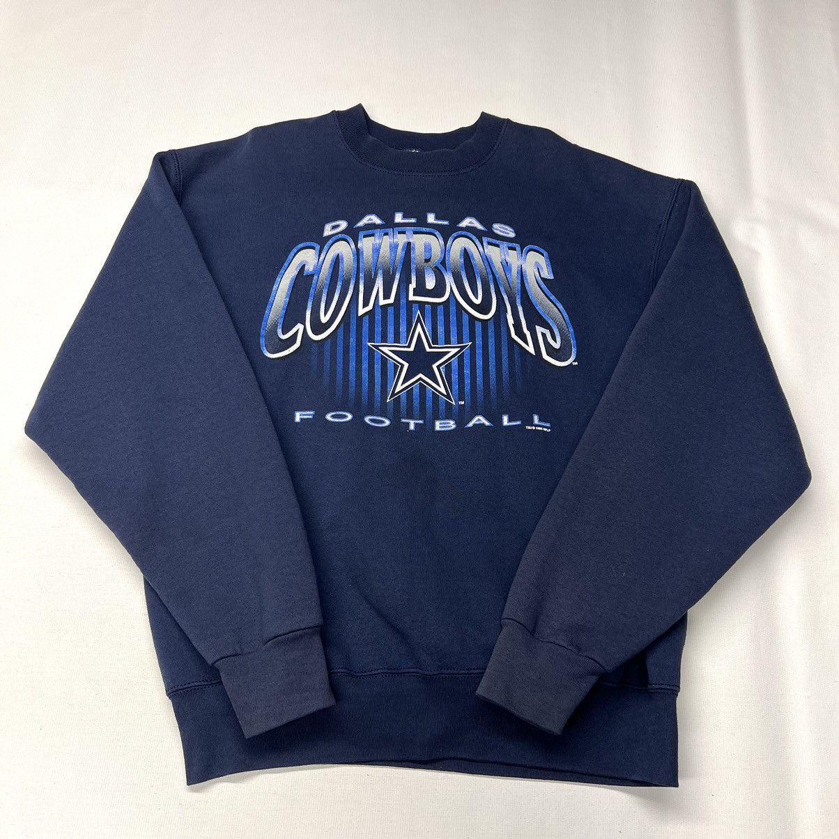 NFL × Vintage Vintage Dallas Cowboys Crewneck Blue Sweatshirt Football 90s Size US XL / EU 56 / 4 - 1 Thumbnail