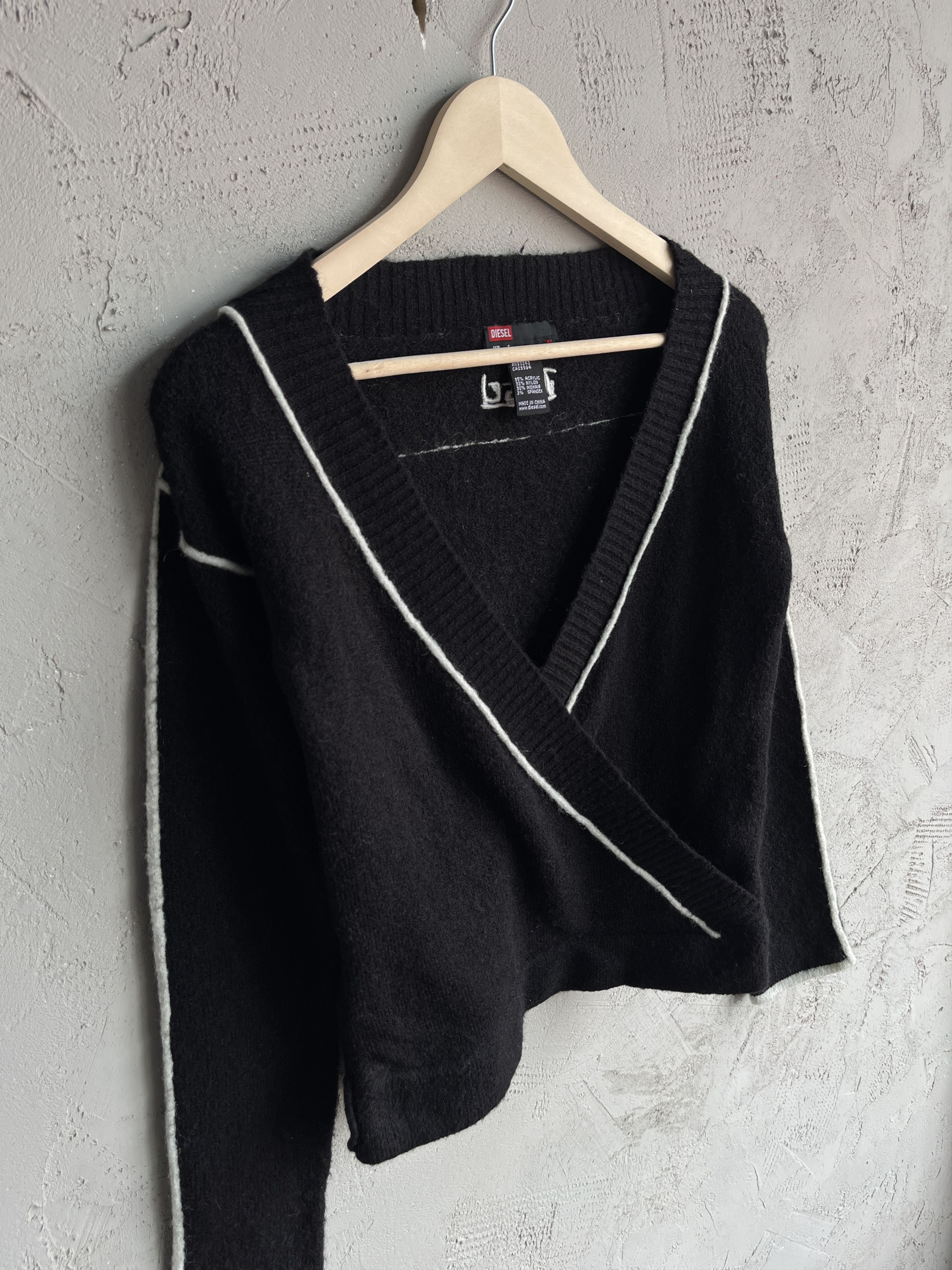 Diesel × Vintage Vintage Diesel 90s Opened Cardigan Mohair Women Sweater Size S / US 4 / IT 40 - 3 Thumbnail
