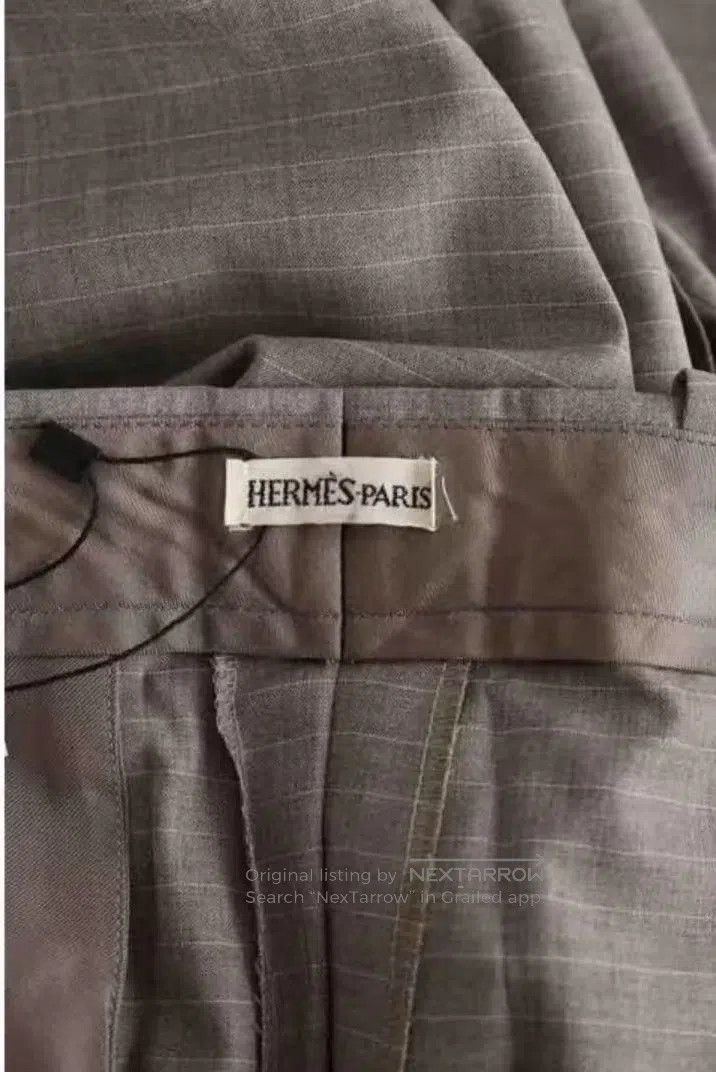 Hermes Hermes Margiela Era Gray Summer Wool Pants Size 28" / US 6 / IT 42 - 5 Thumbnail