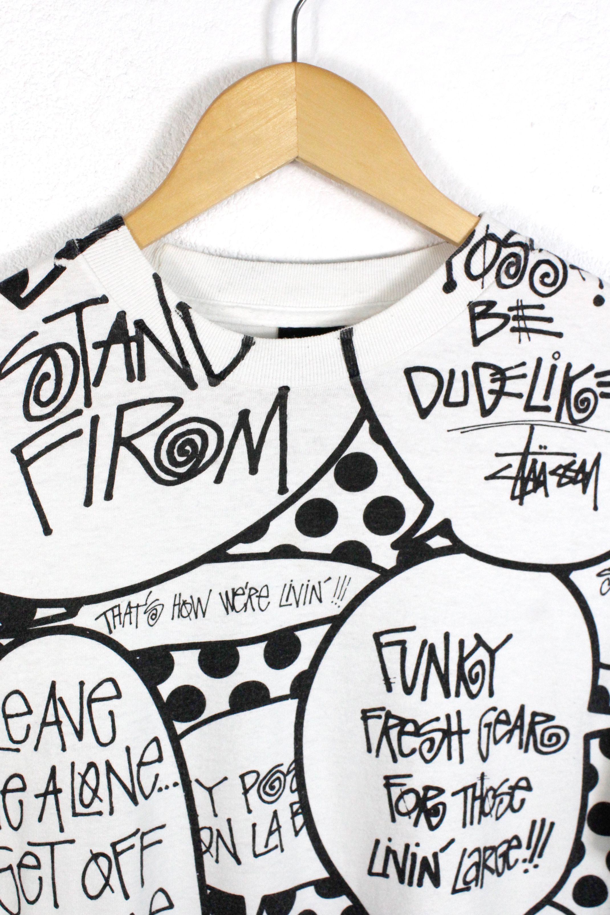 Stussy Stussy NY All Over Printed Graphic Logo Funky Bubble Tee Size US M / EU 48-50 / 2 - 2 Thumbnail