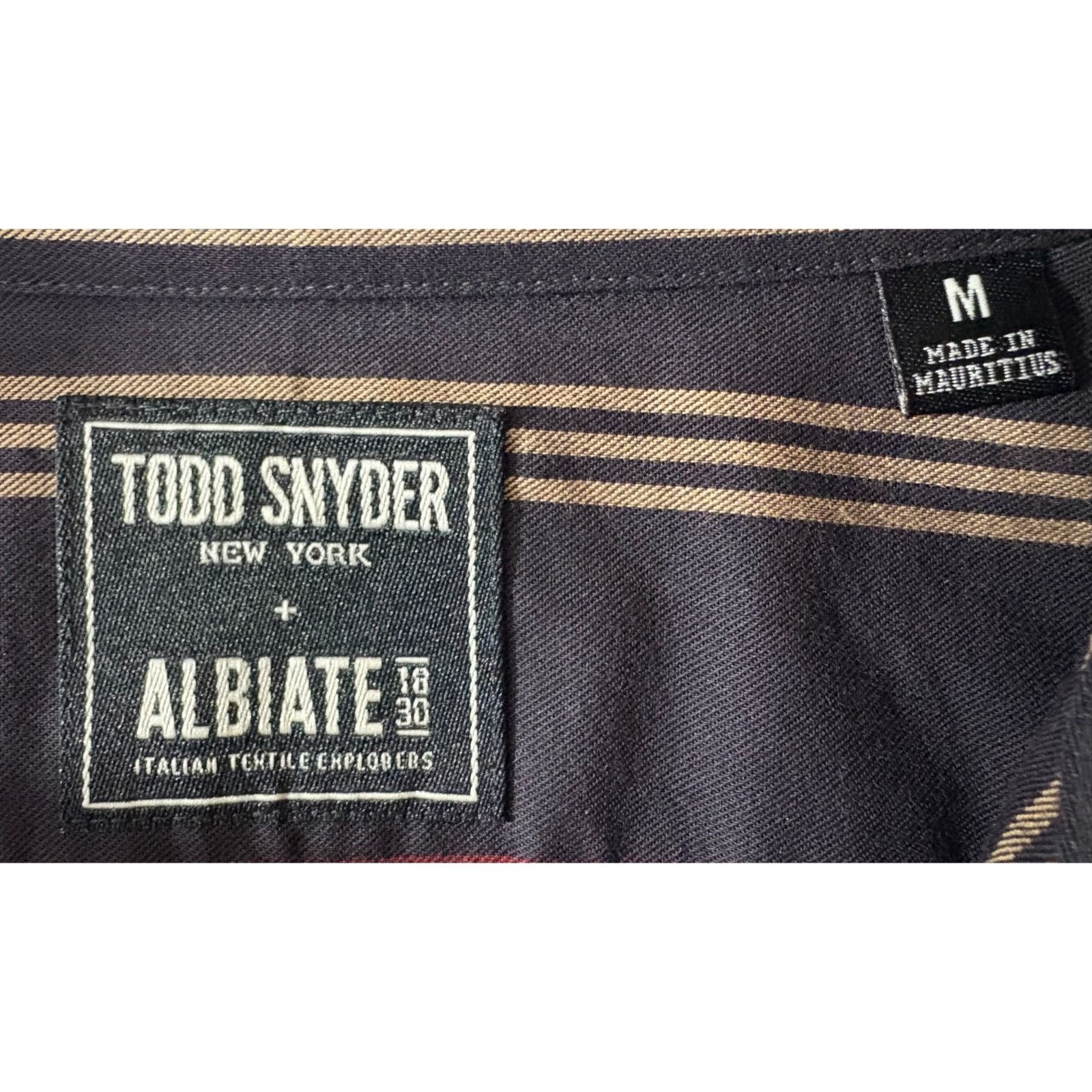 Todd Snyder Todd Snyder X Albiate twill striped popover Shirt size M col Size US M / EU 48-50 / 2 - 2 Thumbnail