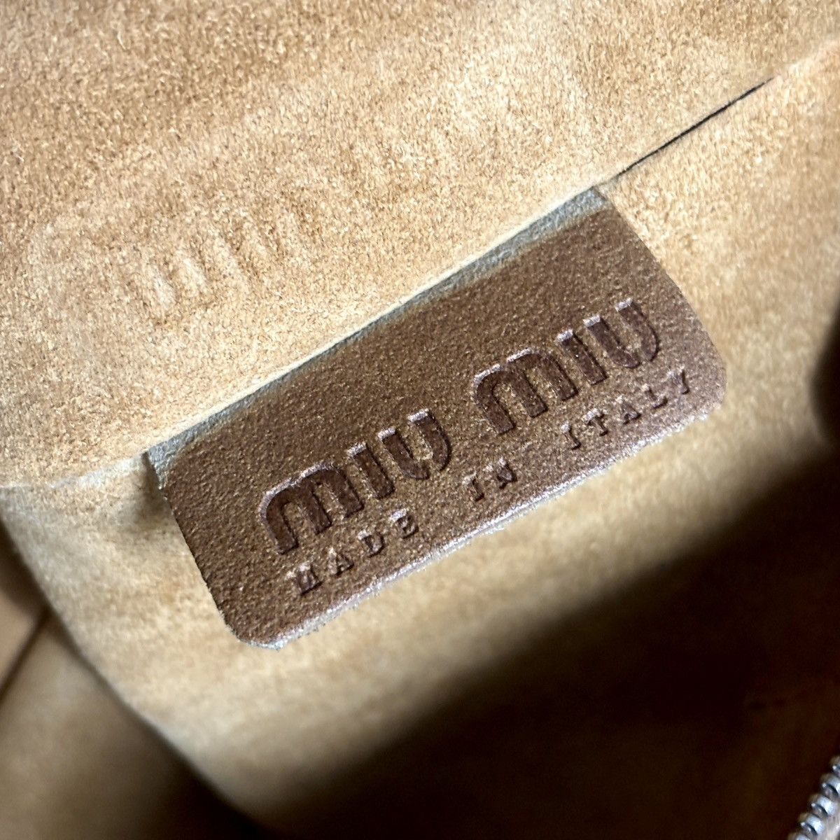 Miu Miu 1990s Miu Miu Camel Leather Bag Size ONE SIZE - 6 Thumbnail