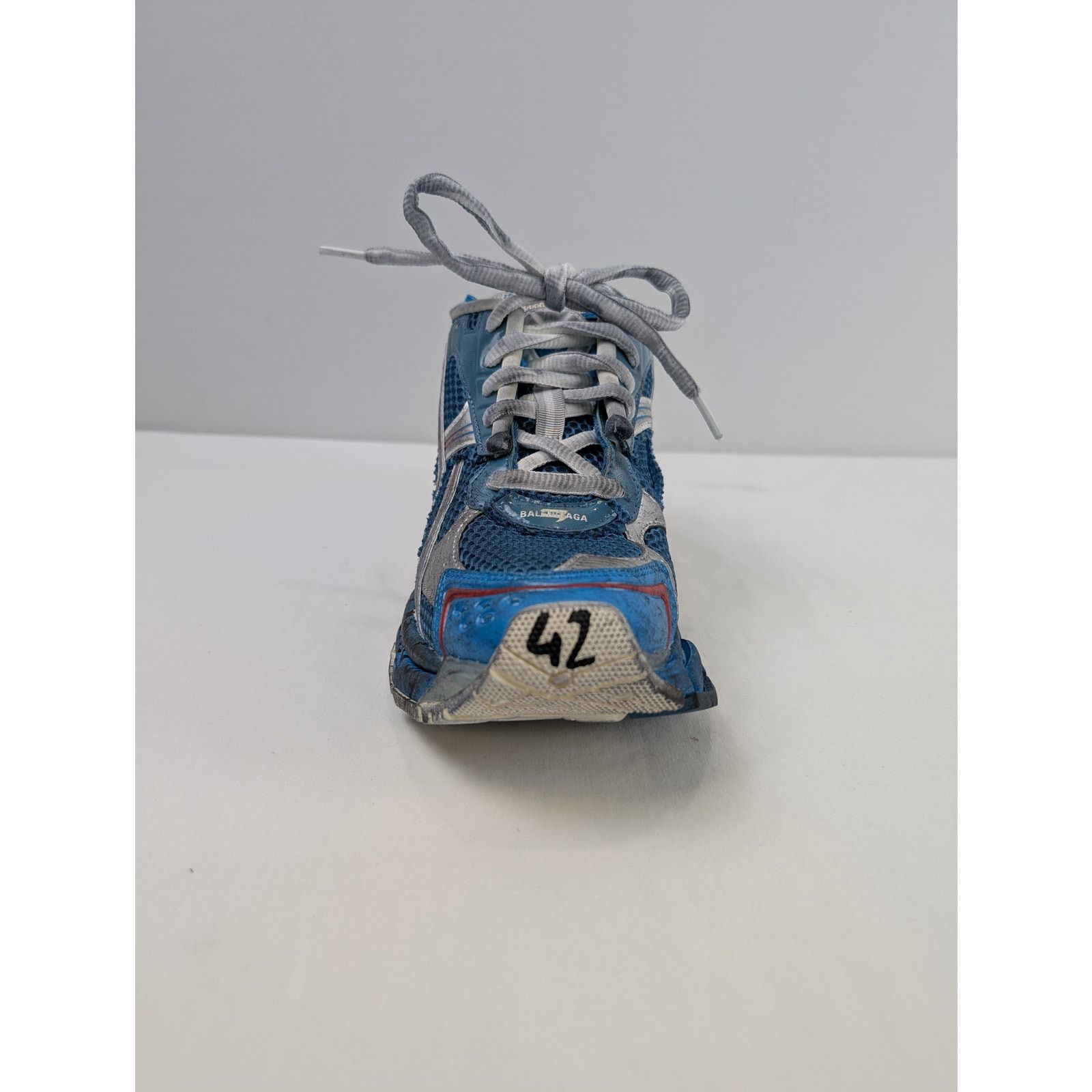 Balenciaga o1rshd1 Runner Sneakers in Blue/Silver/White/Red Size US 9 / EU 42 - 11 Thumbnail